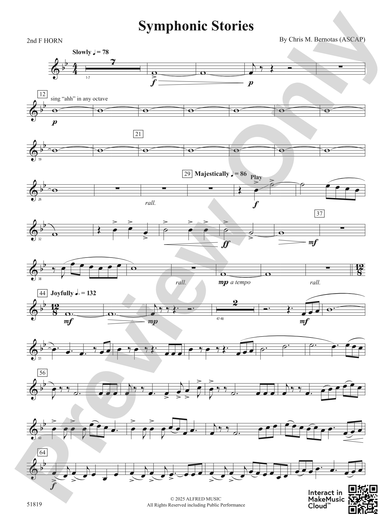 Symphonic Stories: 2nd F Horn