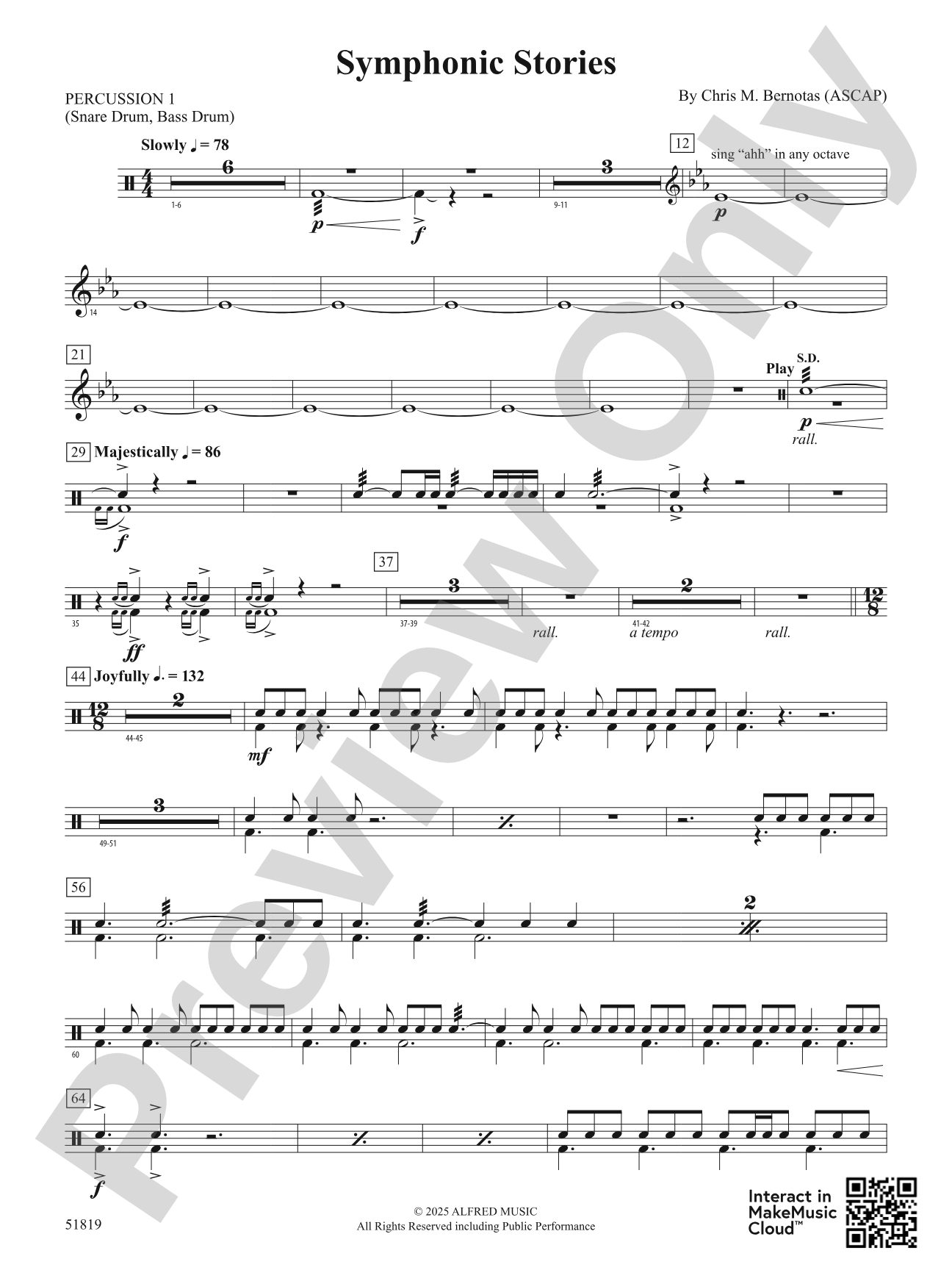 Symphonic Stories: 1st Percussion