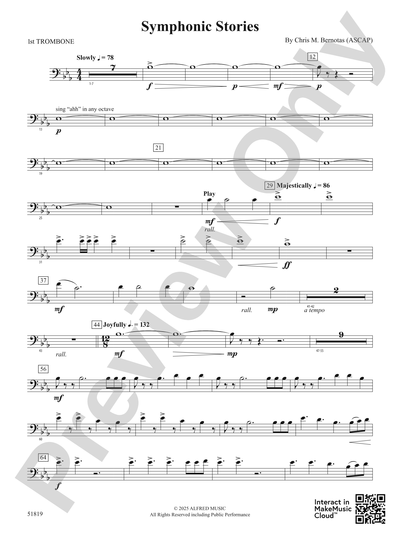 Symphonic Stories: 1st Trombone