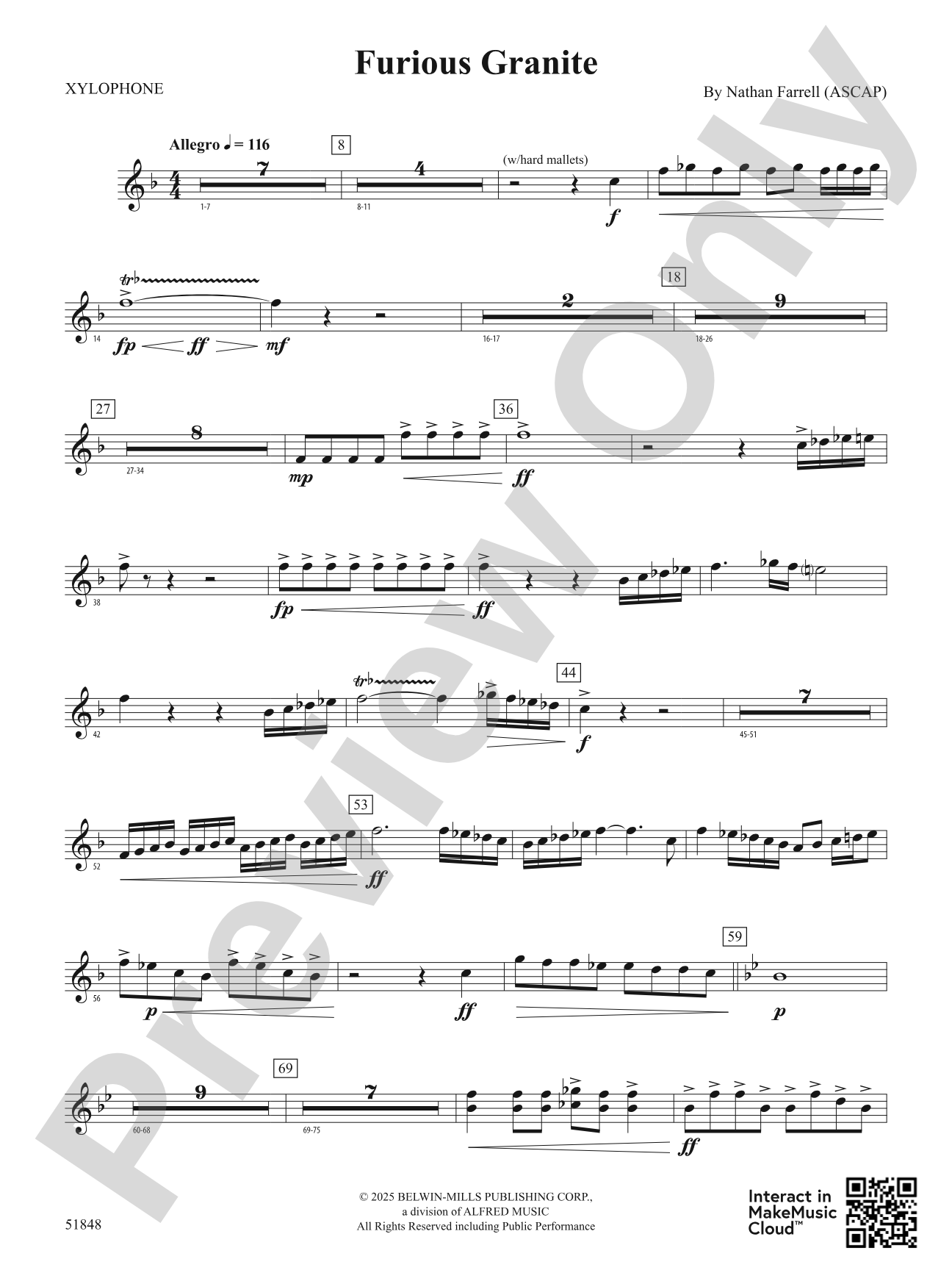Furious Granite: 2nd Mallet Percussion