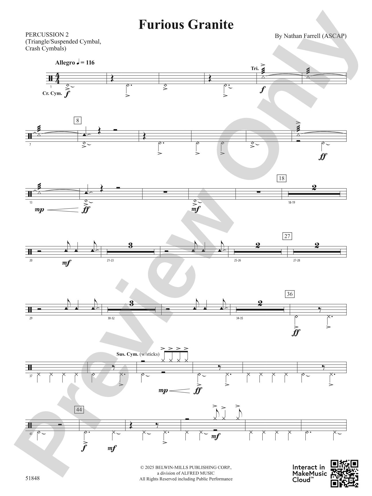 Furious Granite: 2nd Percussion