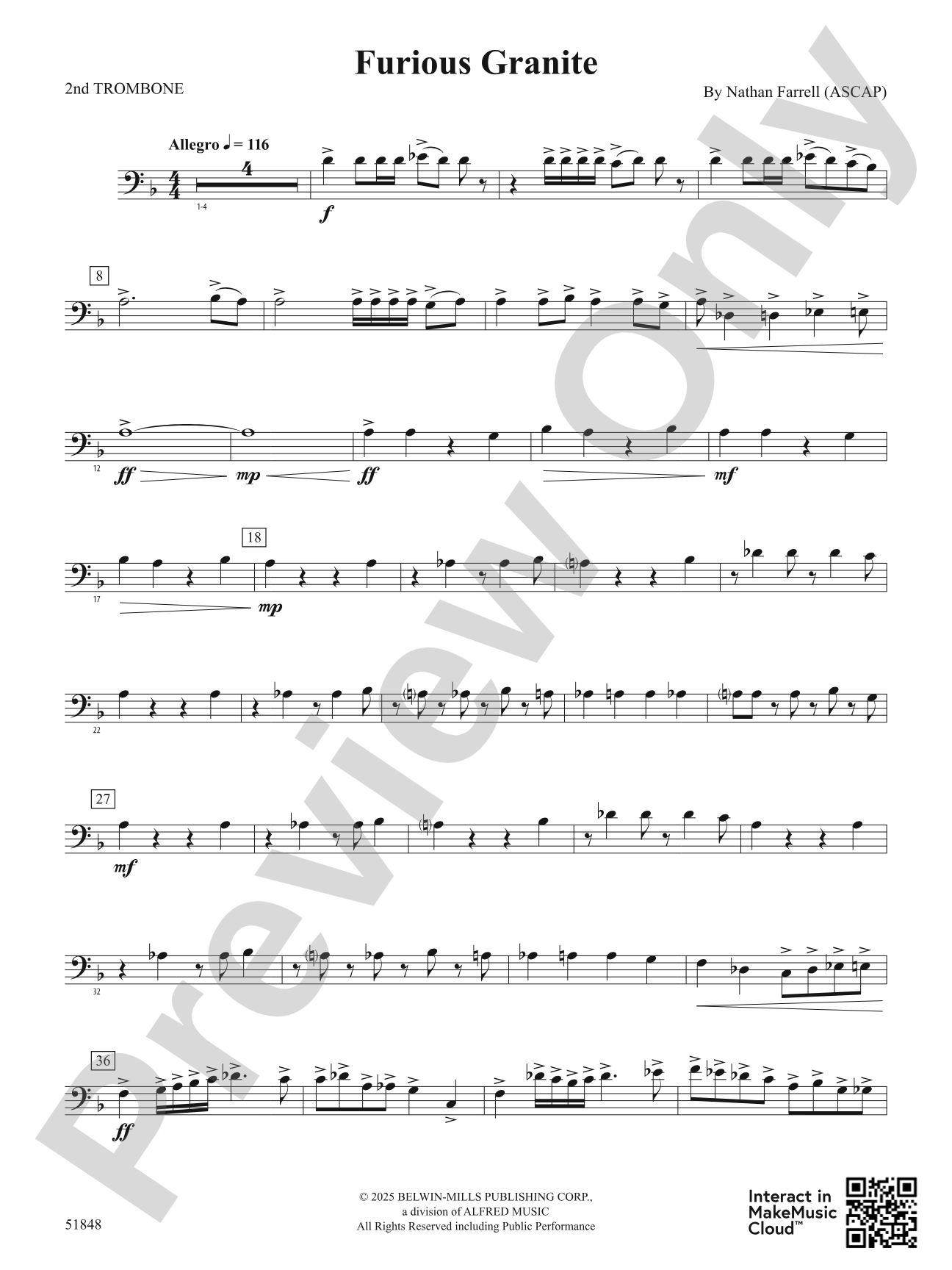 Furious Granite: 2nd Trombone