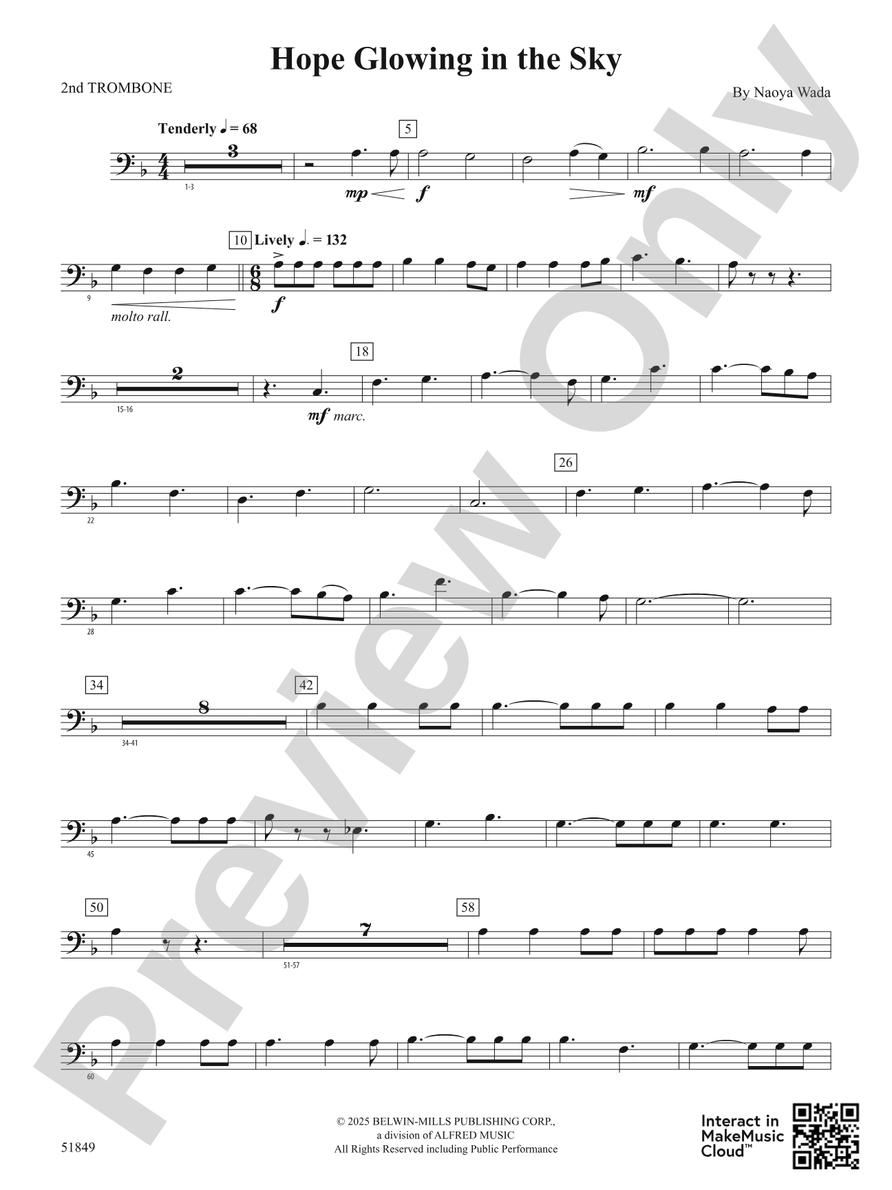 Hope Glowing in the Sky: 2nd Trombone