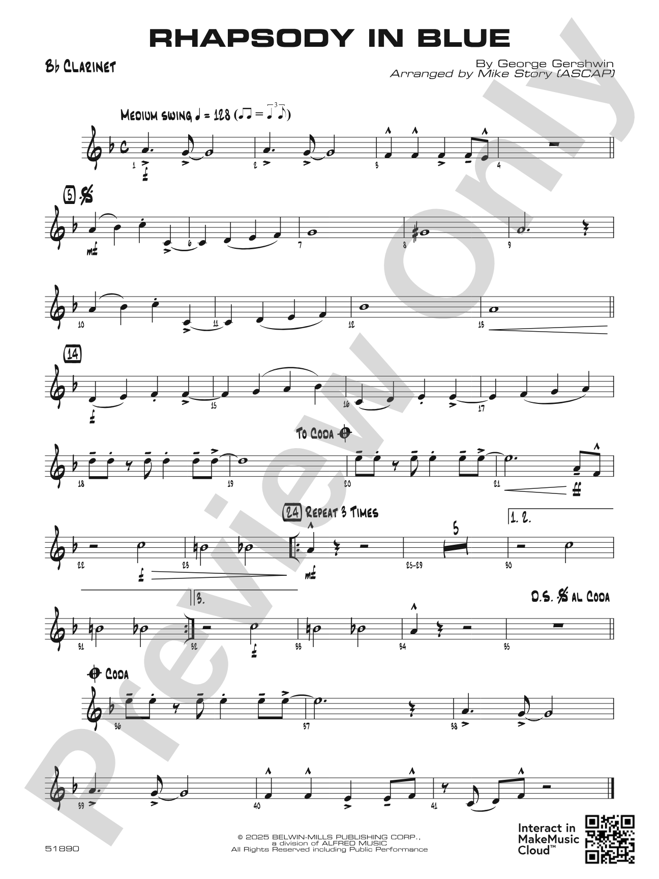 Rhapsody in Blue: 1st B-flat Clarinet