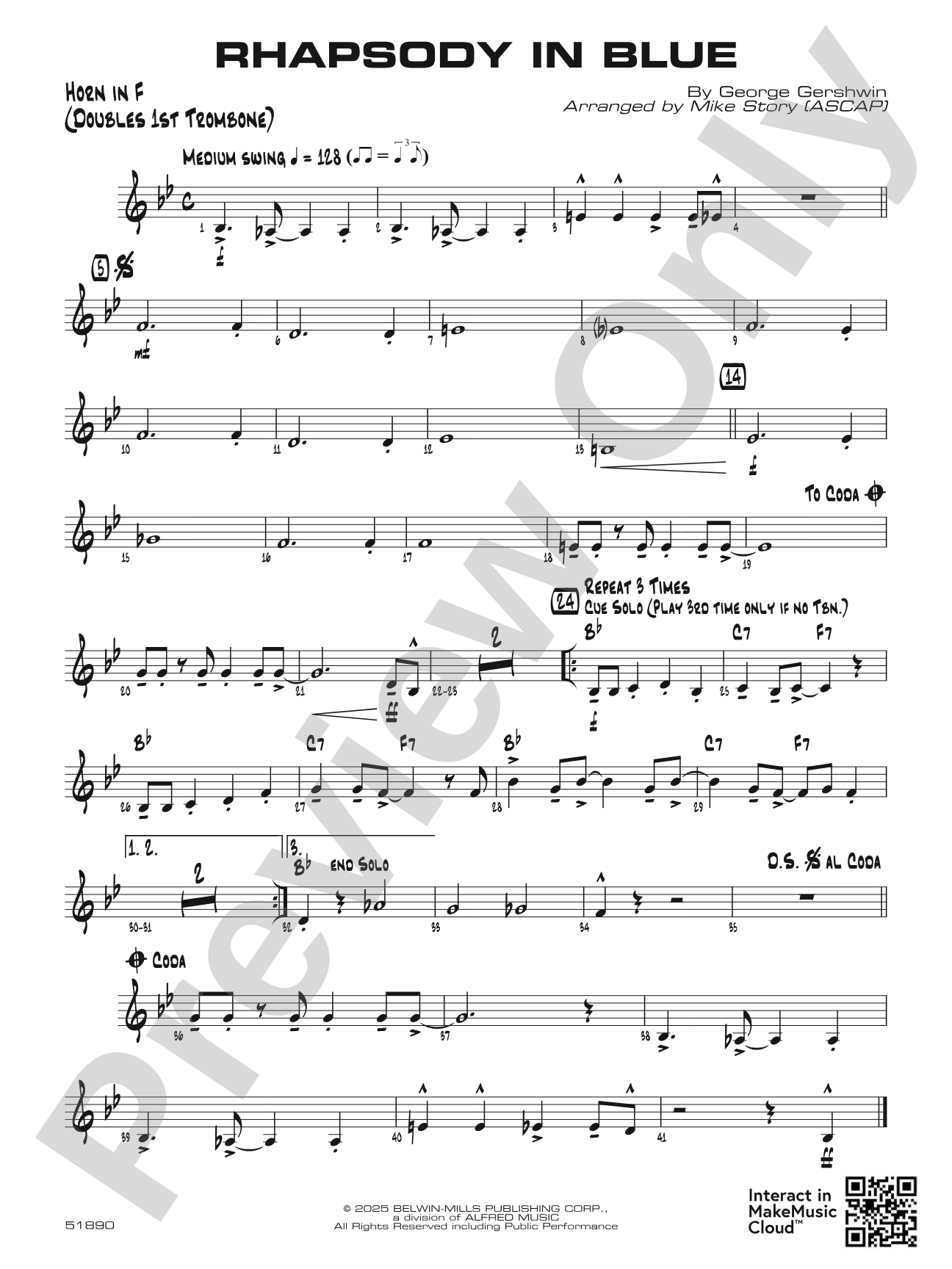 Rhapsody in Blue: 1st F Horn