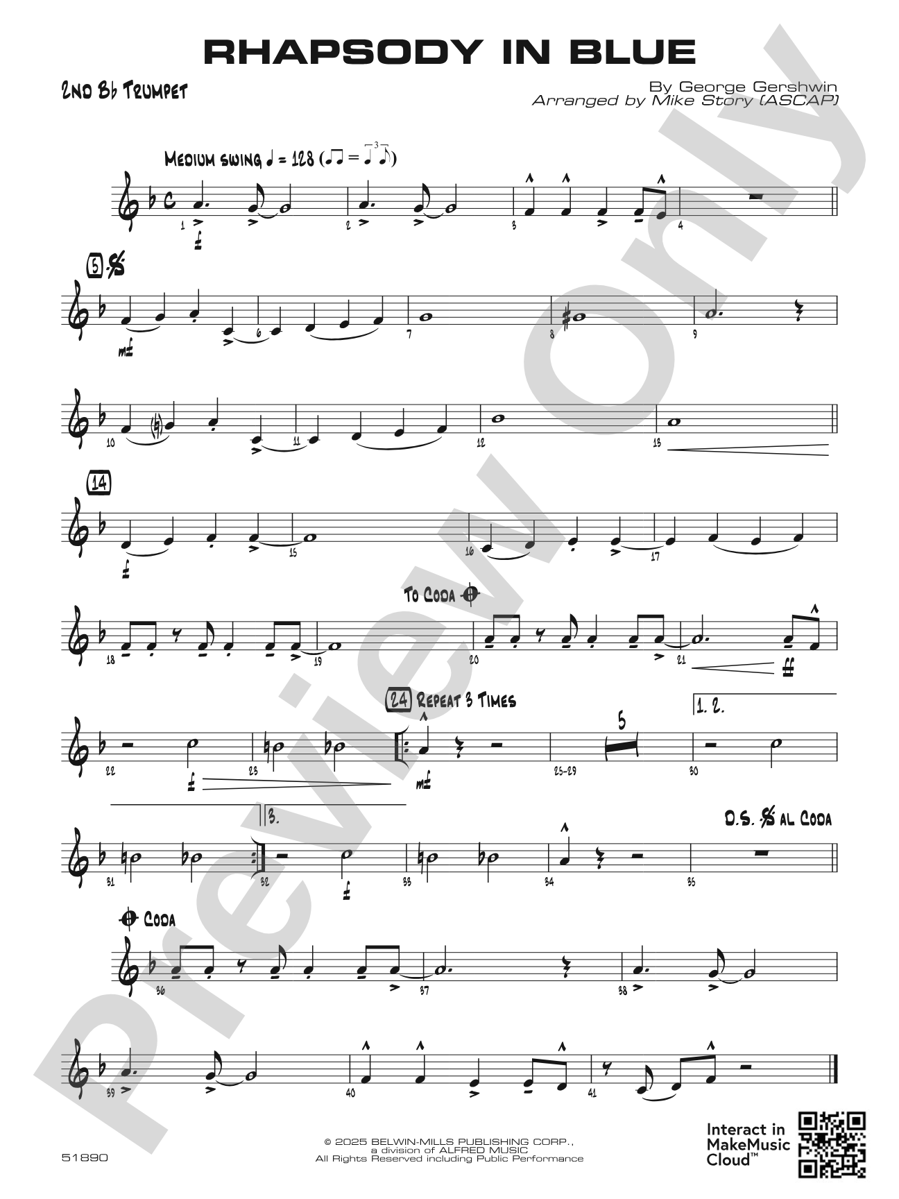 Rhapsody in Blue: 2nd B-flat Trumpet