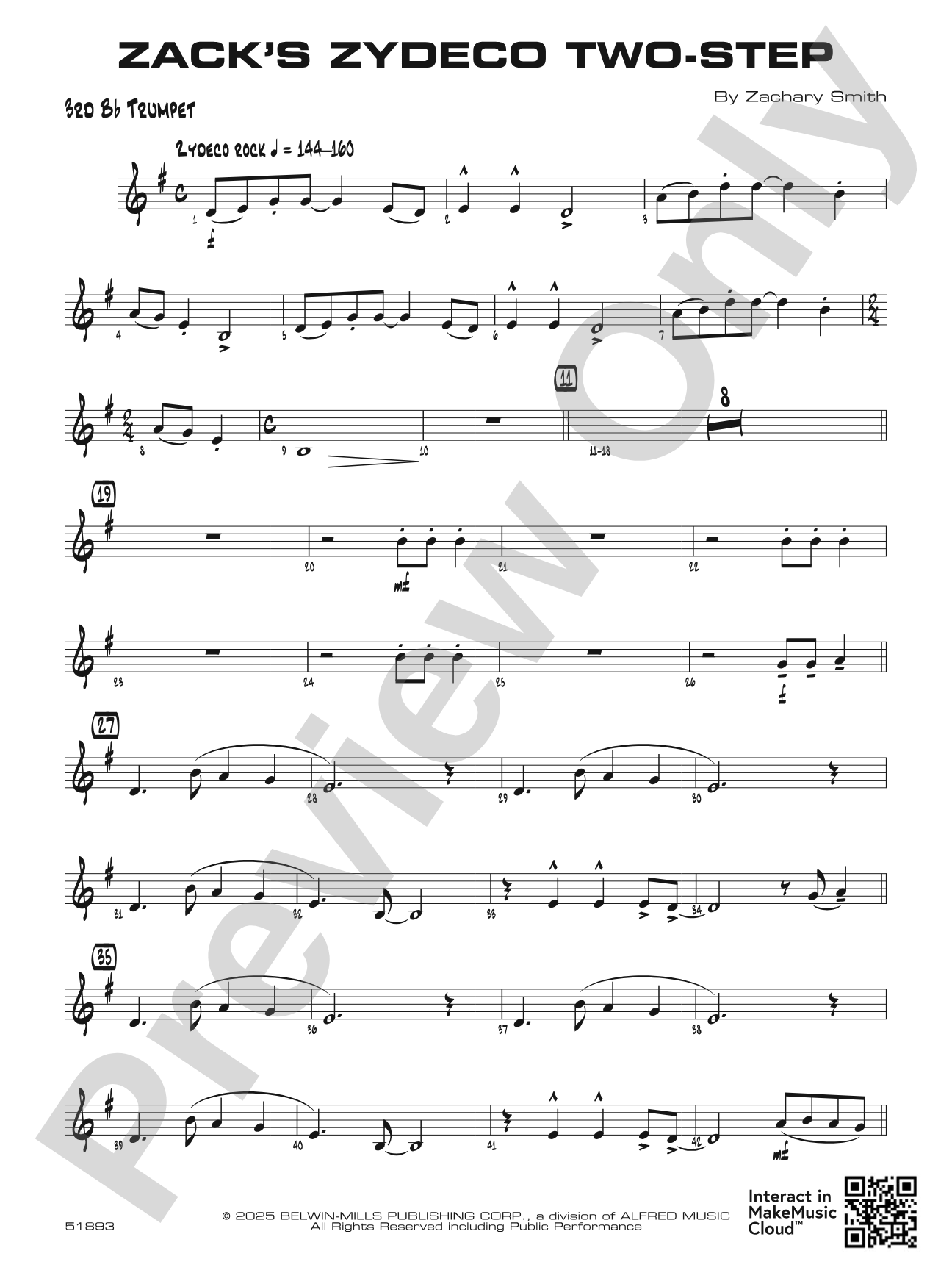 Zack's Zydeco Two-Step: 3rd B-flat Trumpet