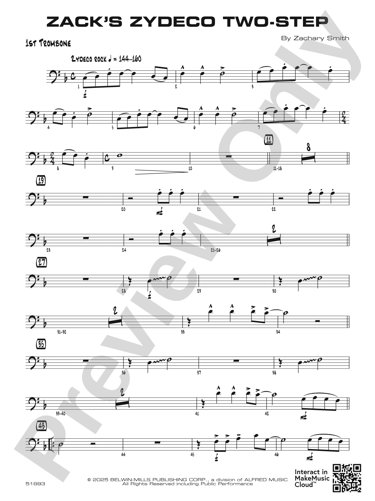 Zack's Zydeco Two-Step: 1st Trombone
