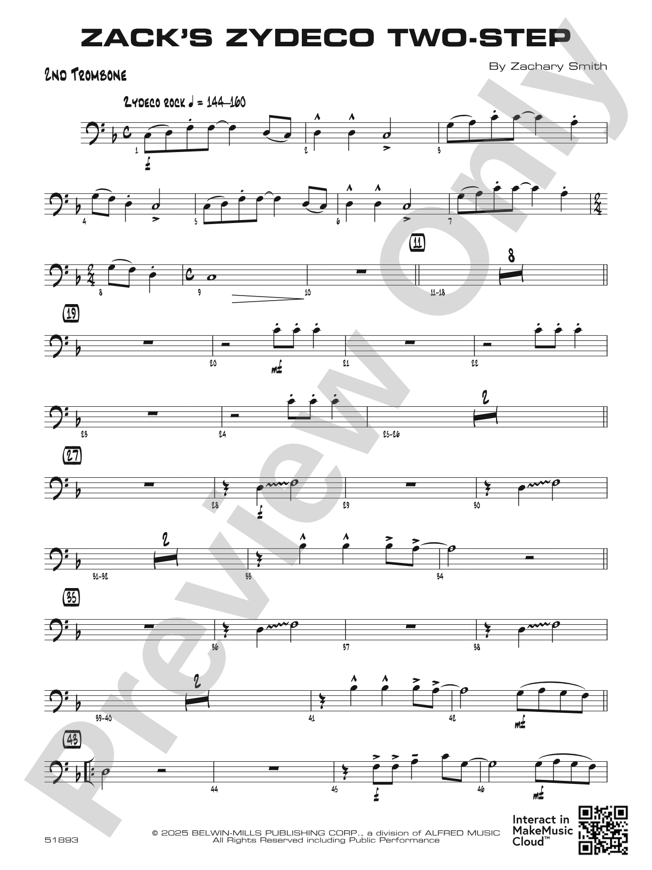 Zack's Zydeco Two-Step: 2nd Trombone