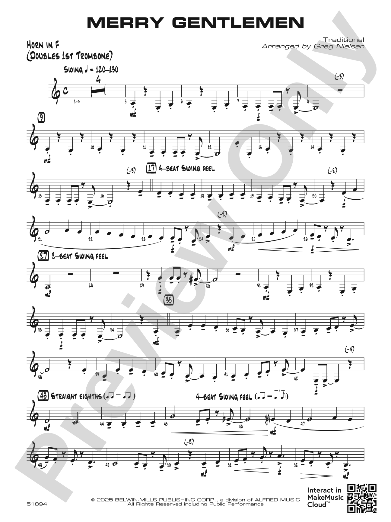 Merry Gentlemen: 1st F Horn