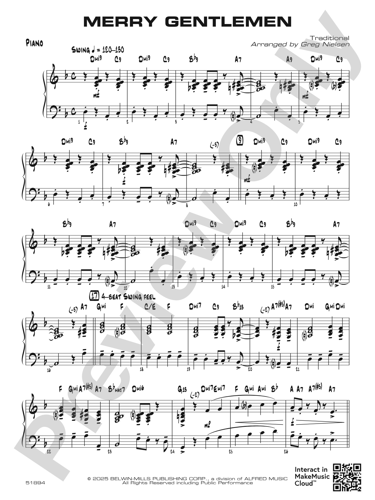 Merry Gentlemen: Piano Accompaniment