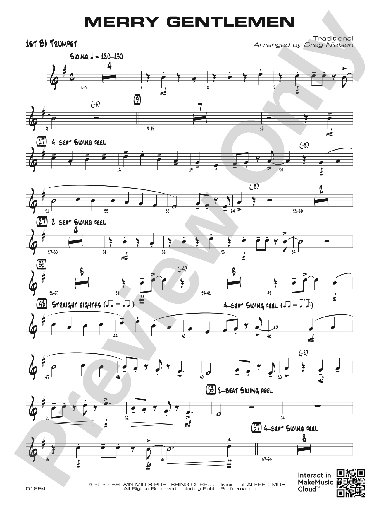 Merry Gentlemen: 1st B-flat Trumpet