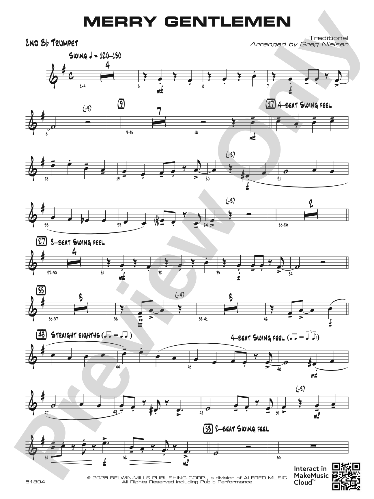 Merry Gentlemen: 2nd B-flat Trumpet