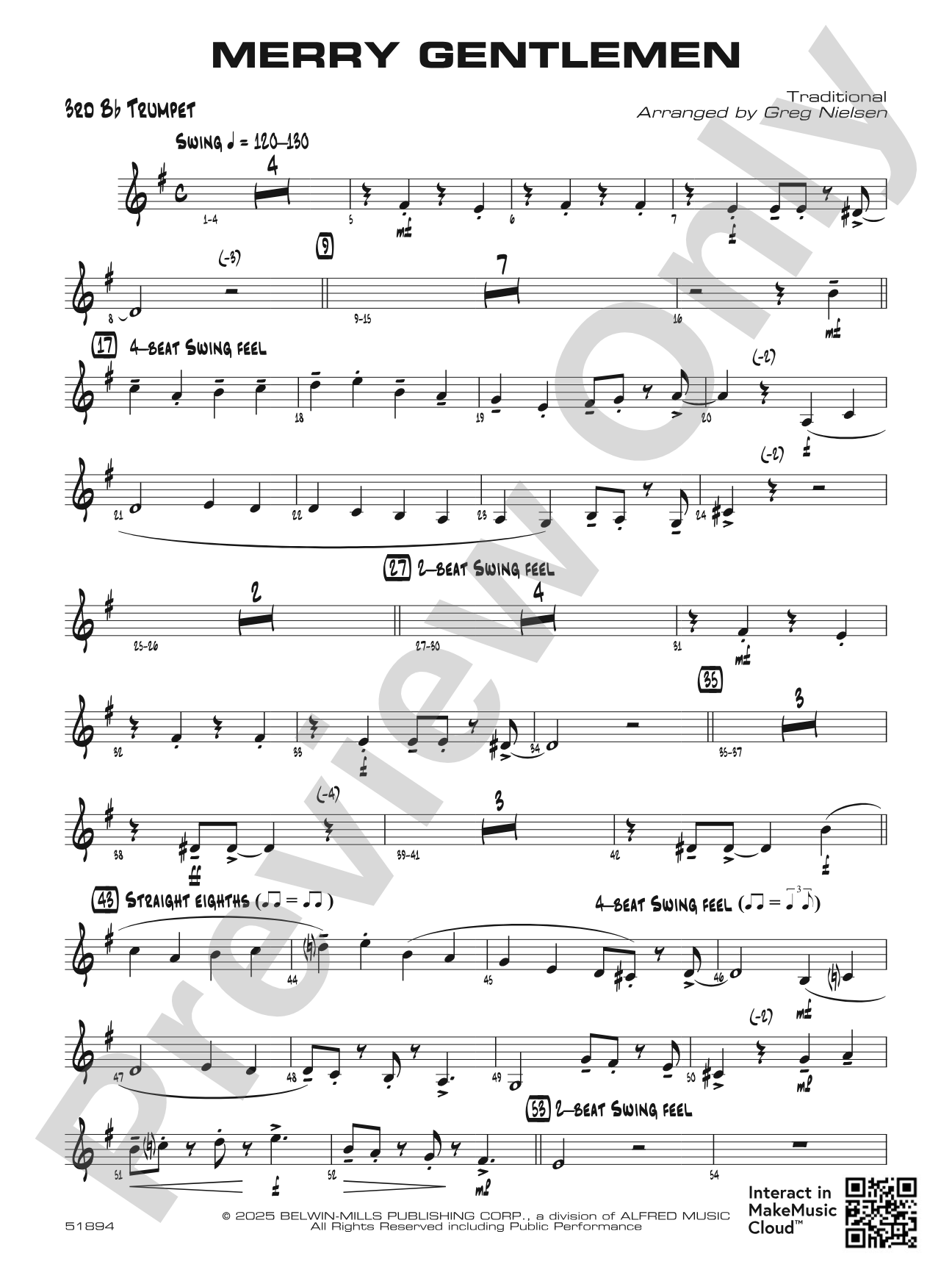 Merry Gentlemen: 3rd B-flat Trumpet