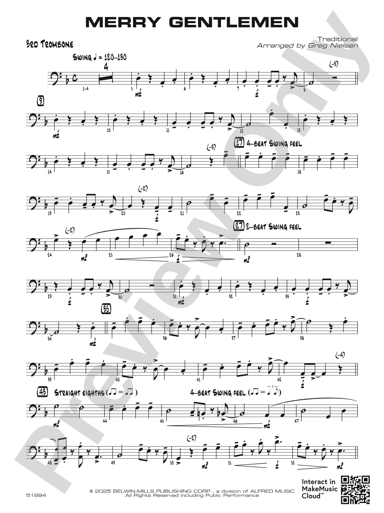 Merry Gentlemen: 3rd Trombone