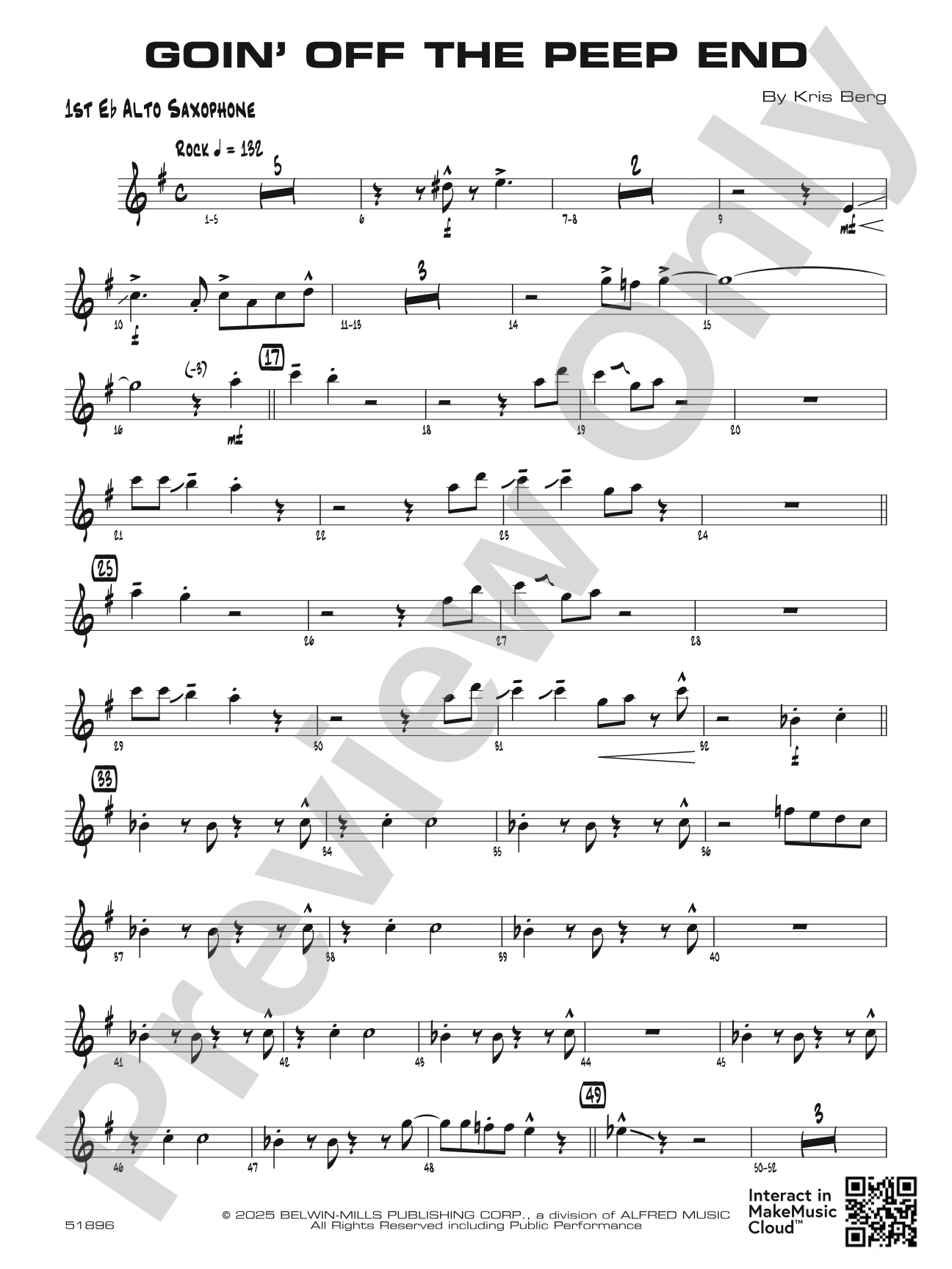 Goin' off the Peep End: E-flat Alto Saxophone