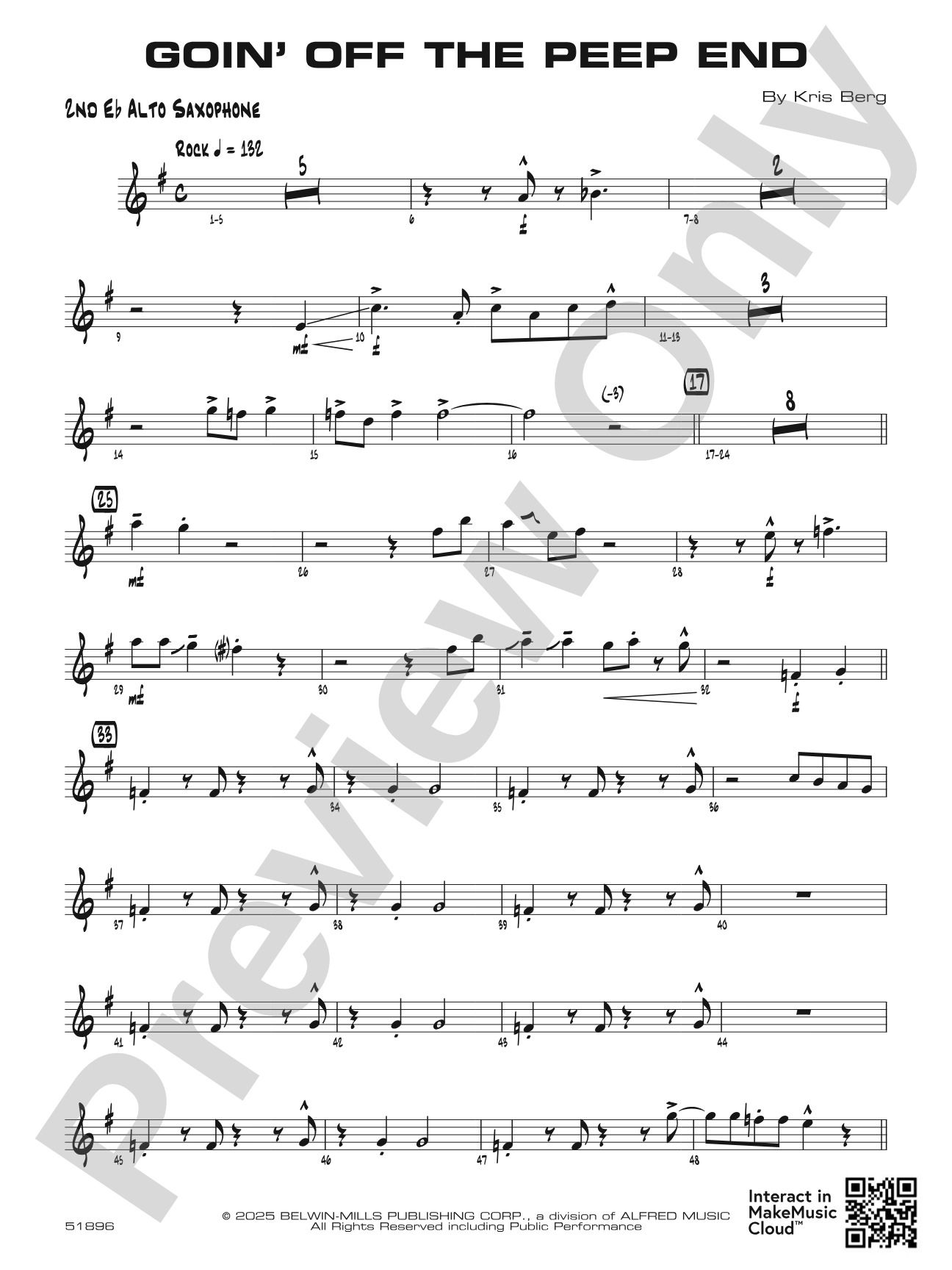 Goin' off the Peep End: 2nd E-flat Alto Saxophone