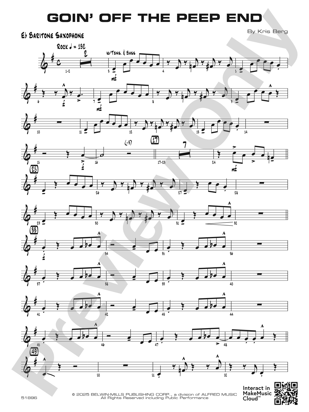 Goin' off the Peep End: E-flat Baritone Saxophone