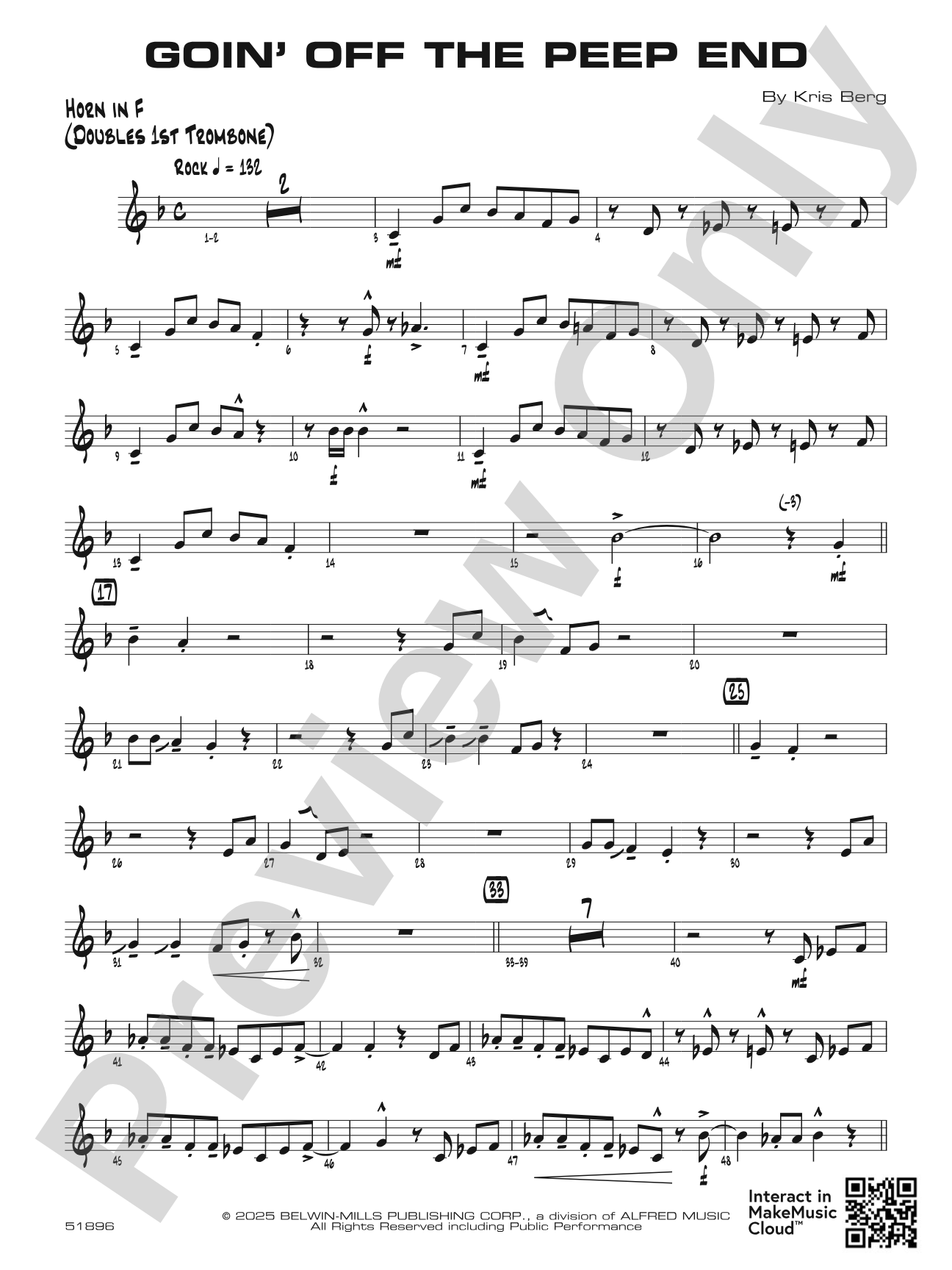 Goin' off the Peep End: 1st F Horn