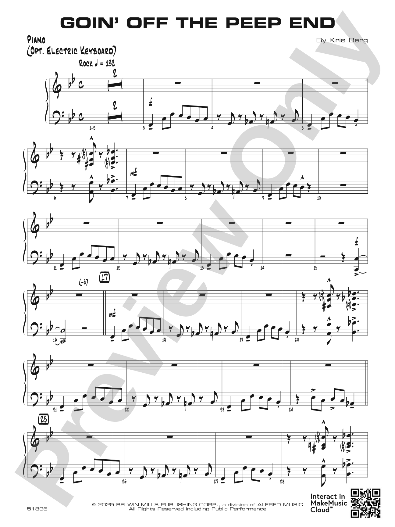 Goin' off the Peep End: Piano Accompaniment