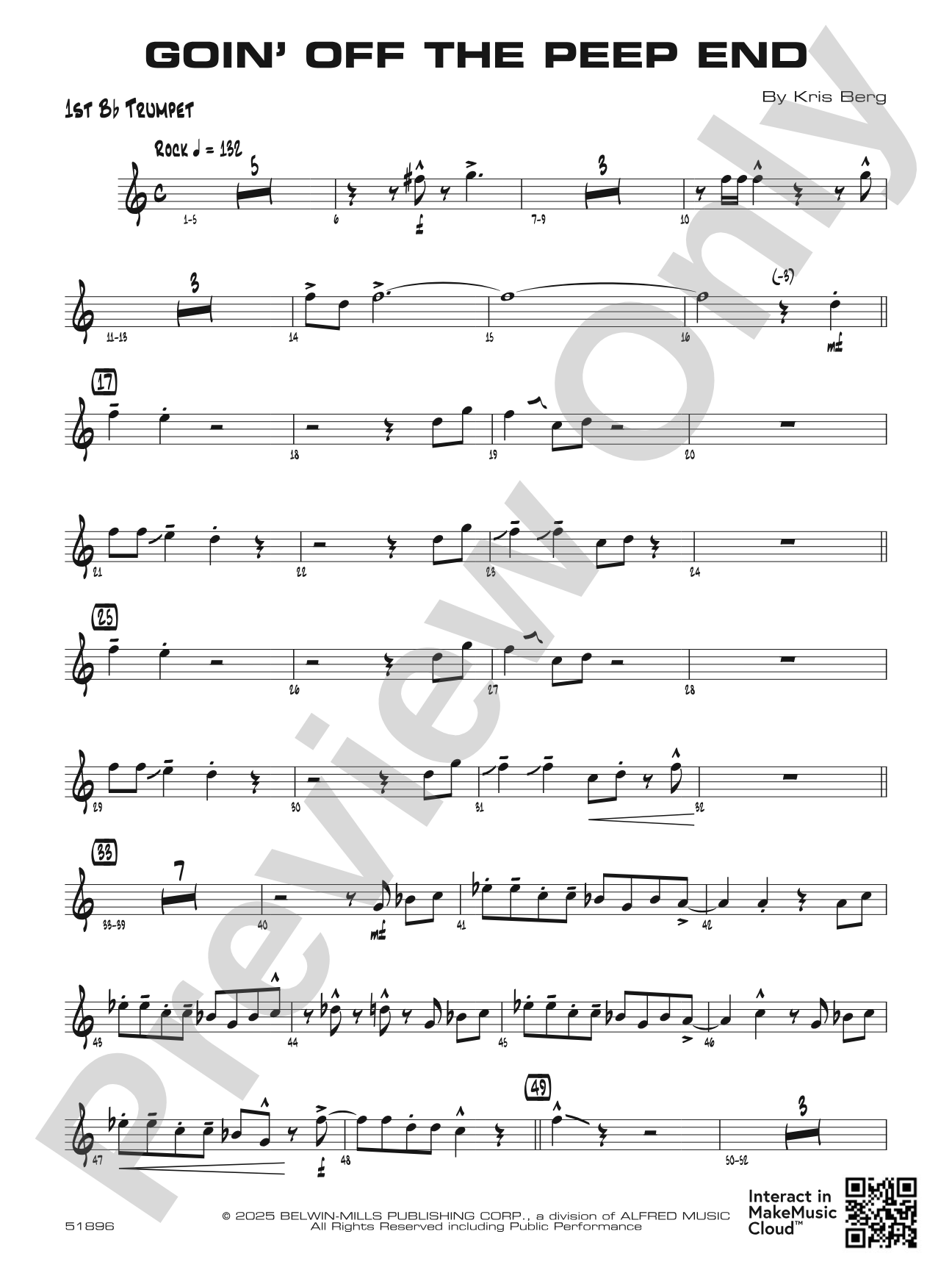 Goin' off the Peep End: 1st B-flat Trumpet