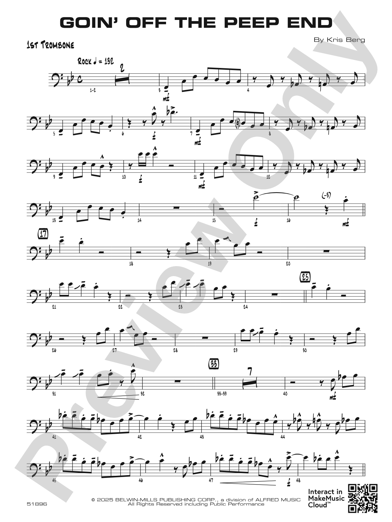 Goin' off the Peep End: 1st Trombone