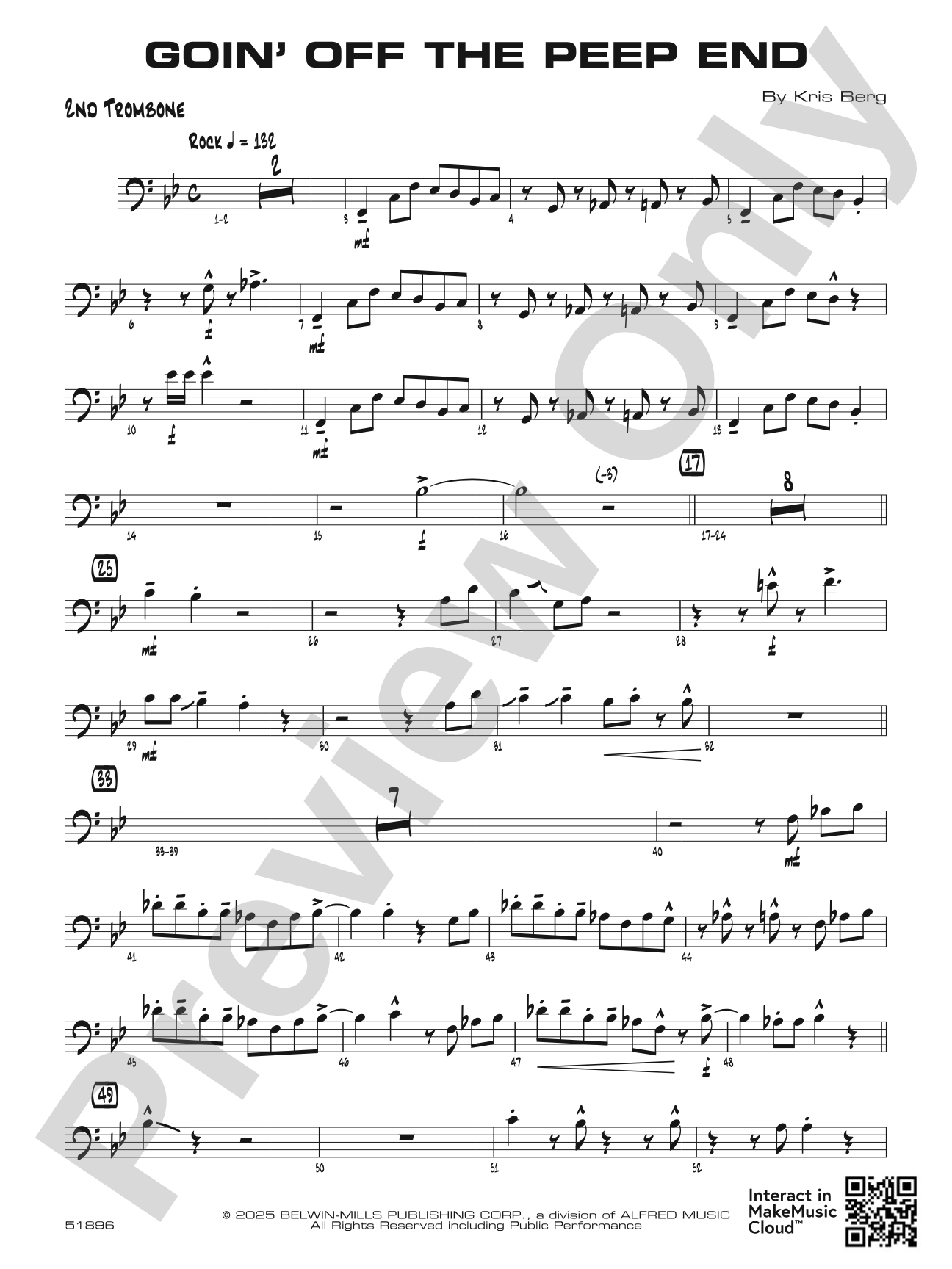 Goin' off the Peep End: 2nd Trombone