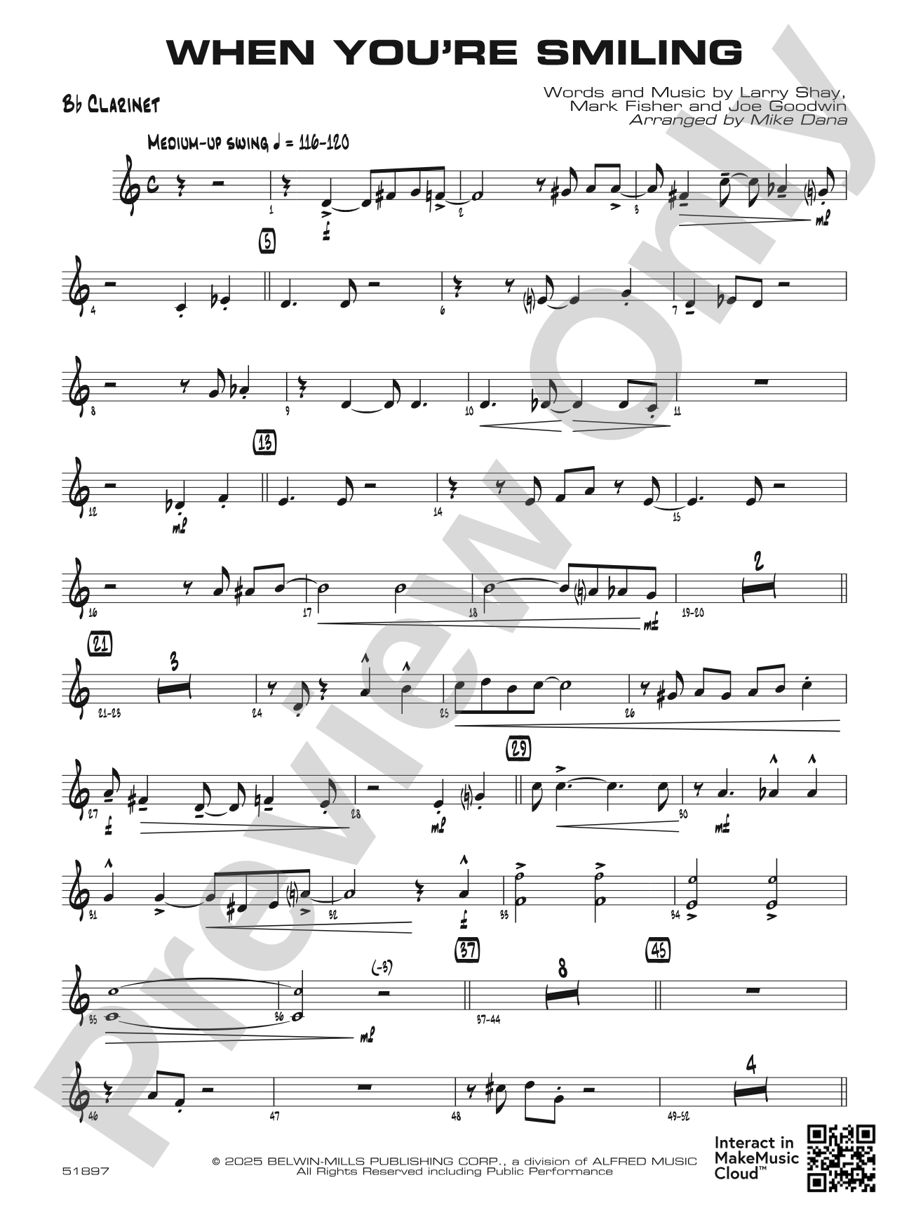 When You're Smiling: 1st B-flat Clarinet