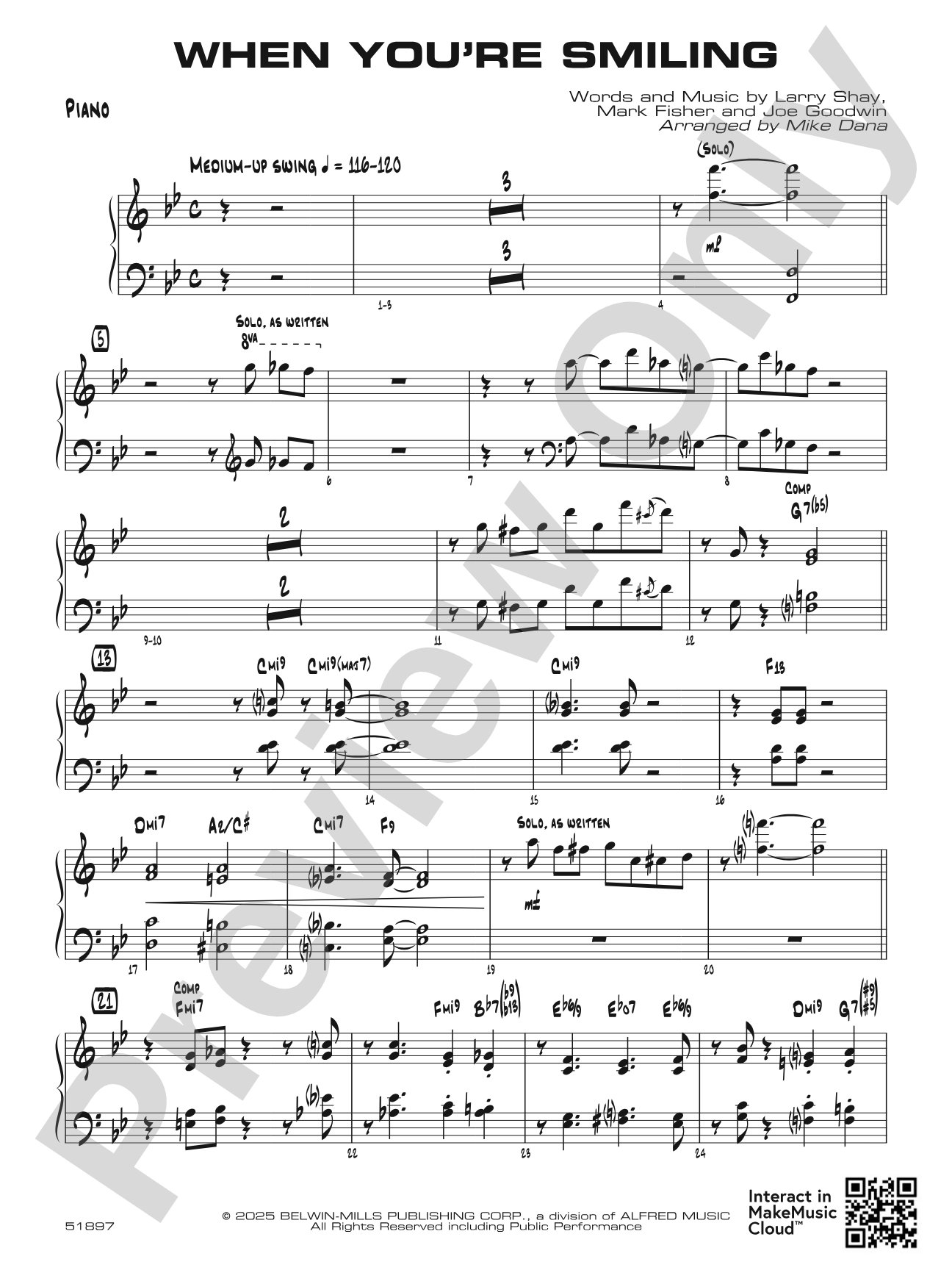 When You're Smiling: Piano Accompaniment