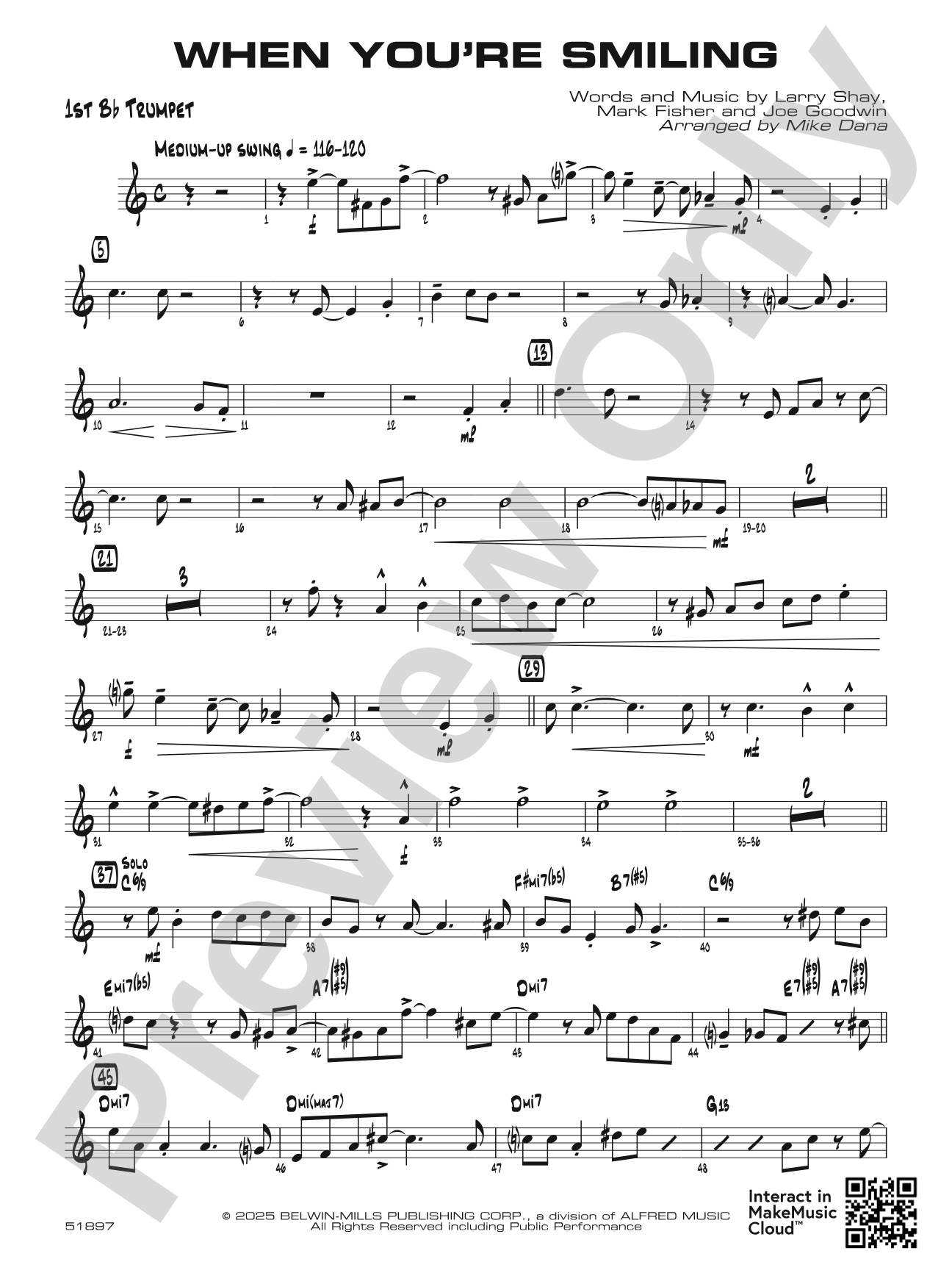 When You're Smiling: 1st B-flat Trumpet