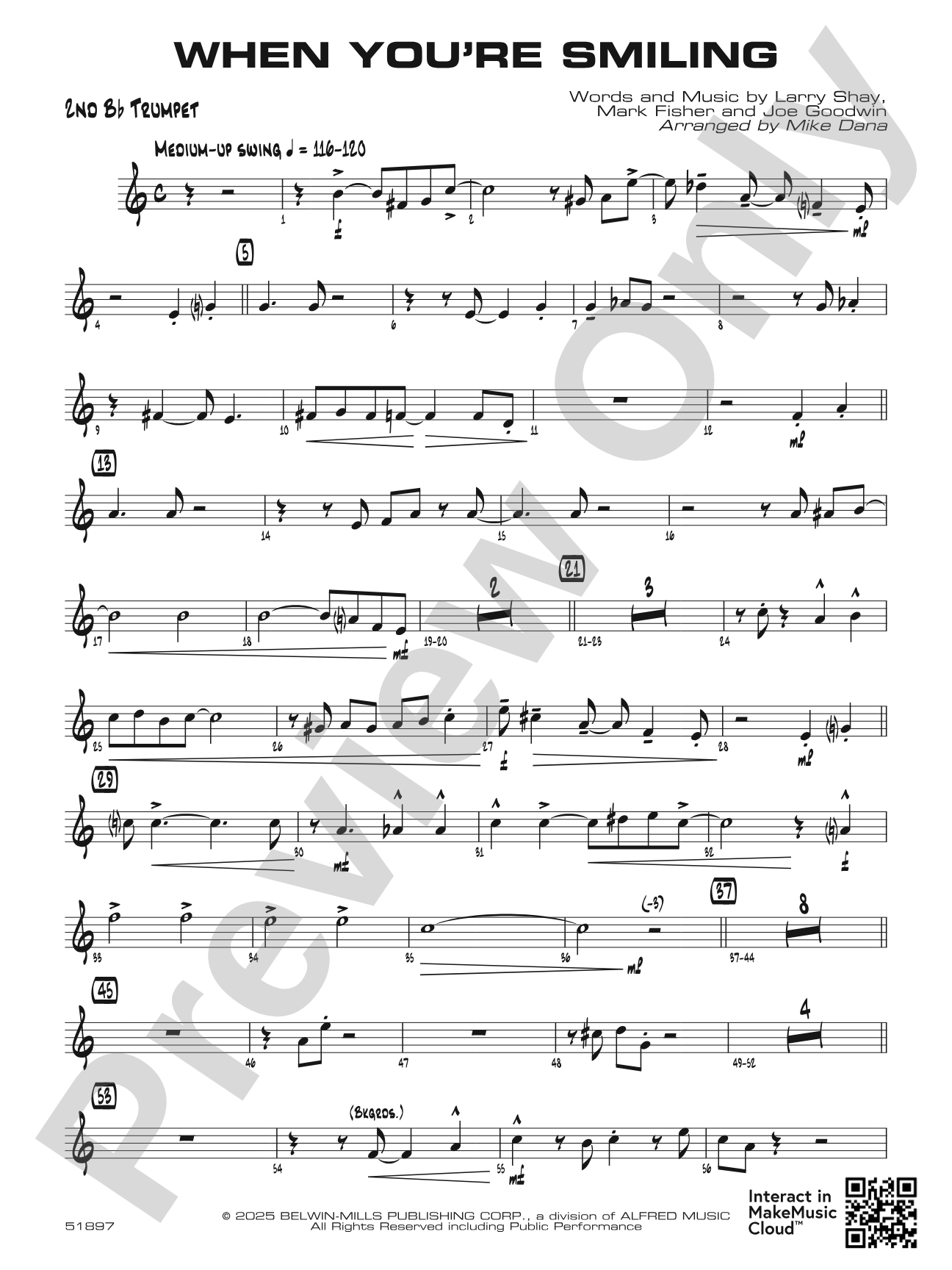 When You're Smiling: 2nd B-flat Trumpet