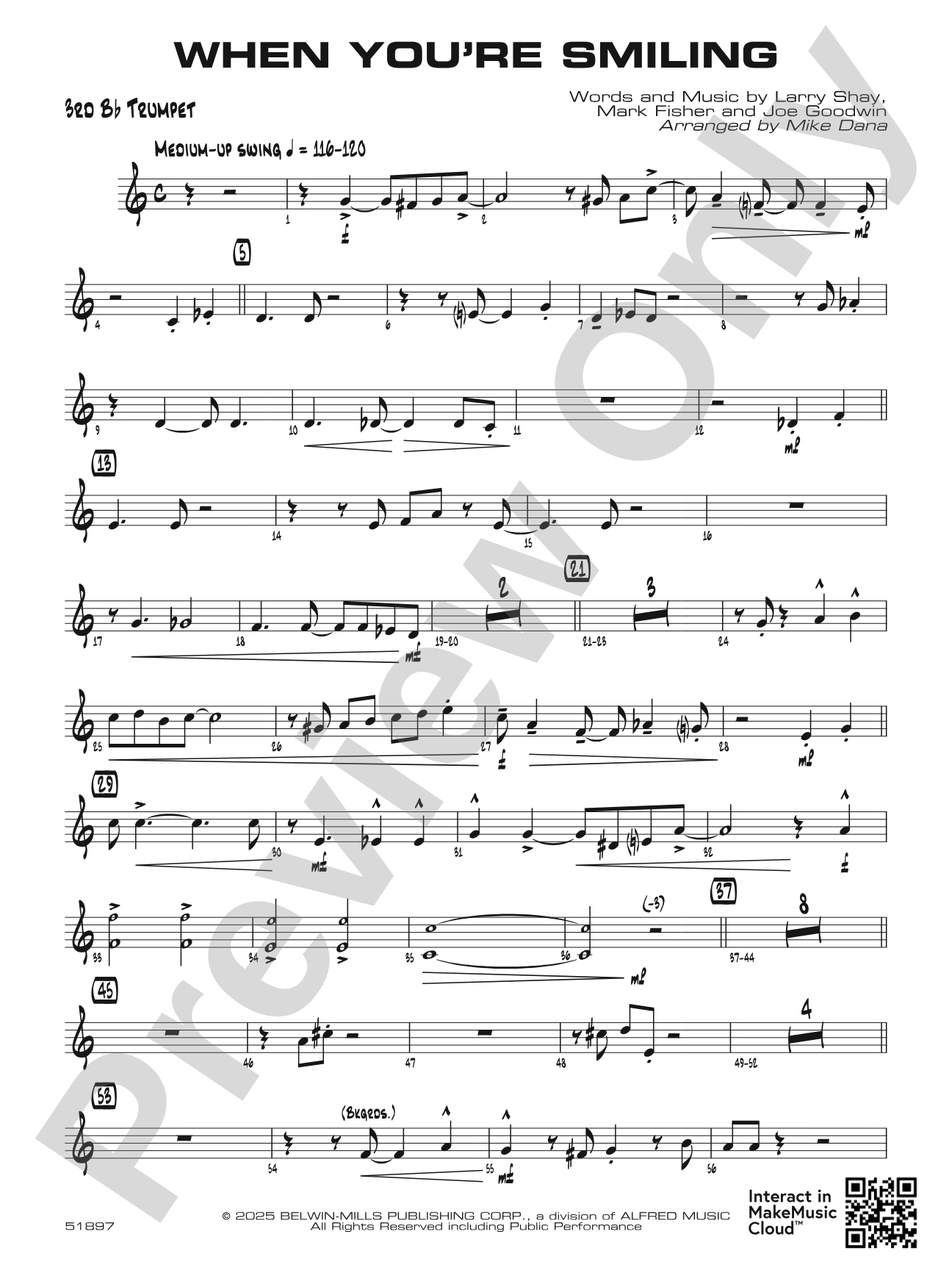 When You're Smiling: 3rd B-flat Trumpet