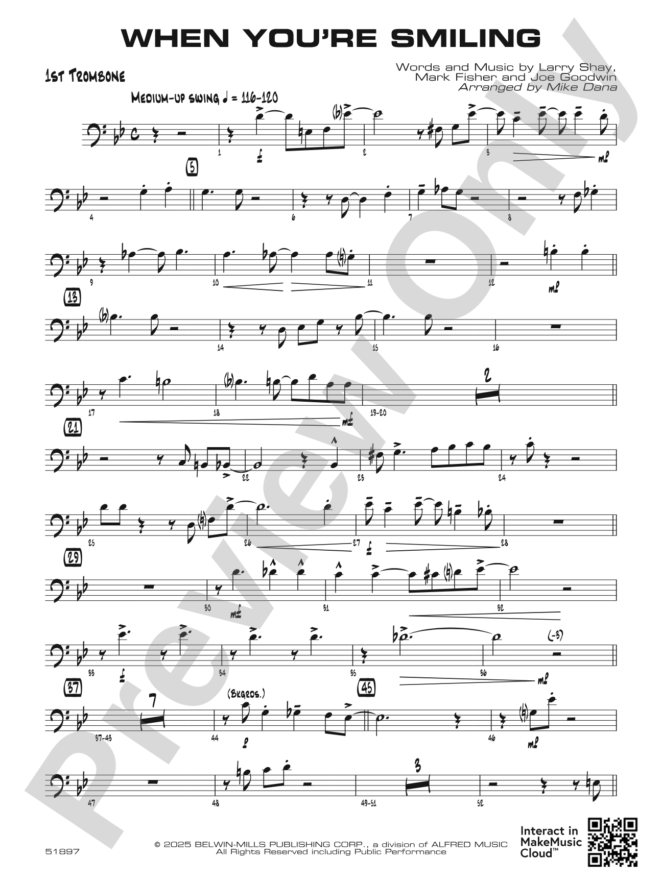 When You're Smiling: 1st Trombone