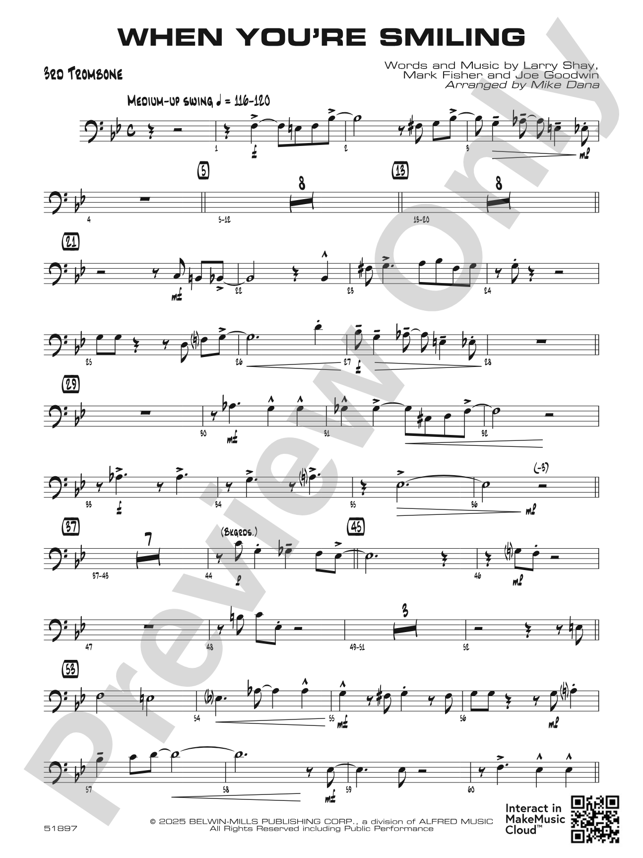 When You're Smiling: 3rd Trombone