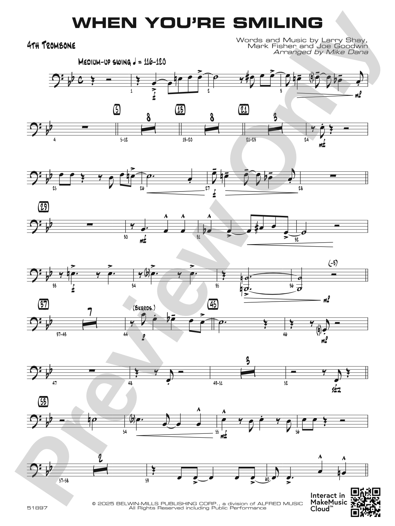 When You're Smiling: 4th Trombone