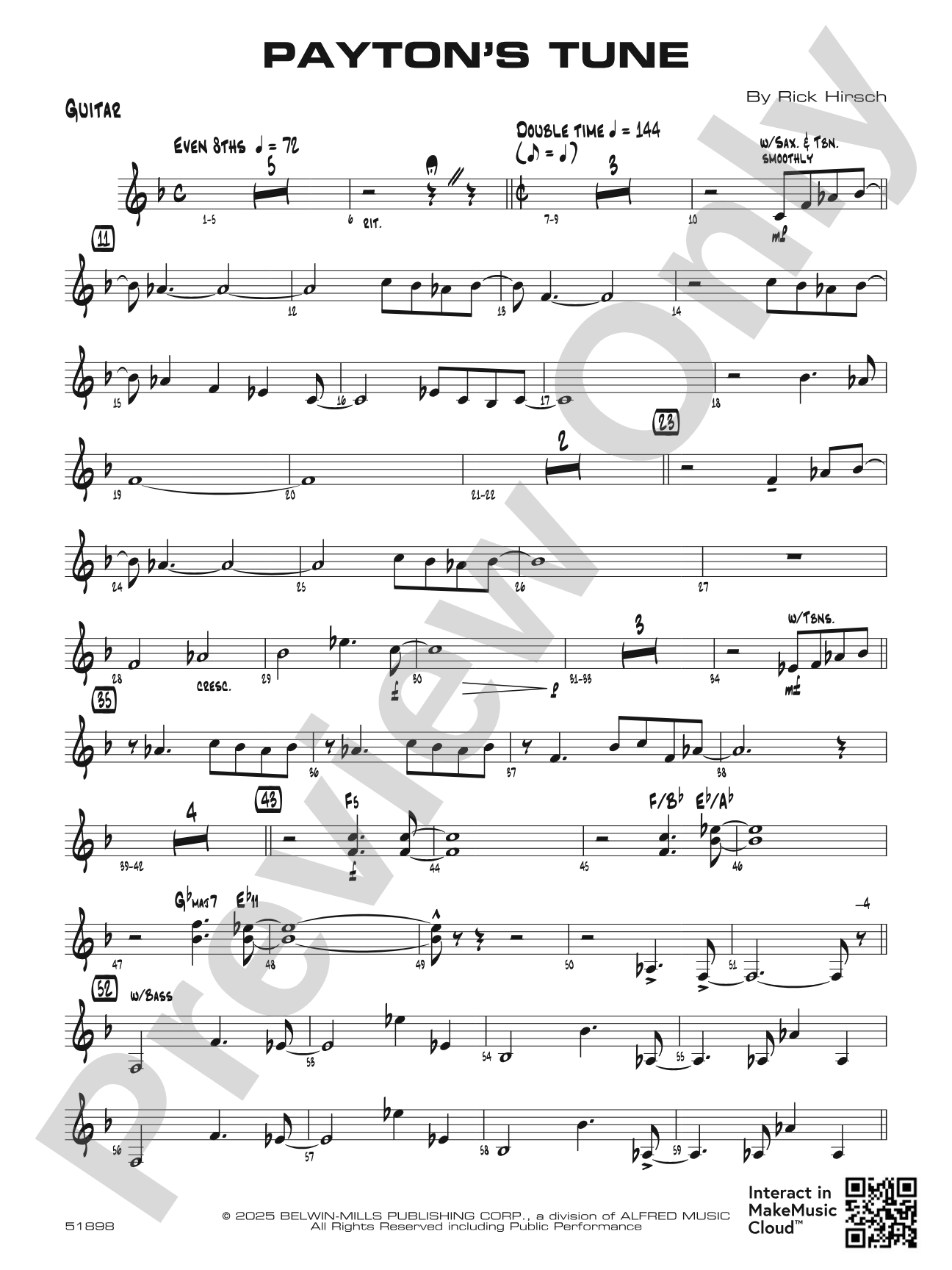 Payton's Tune: Guitar