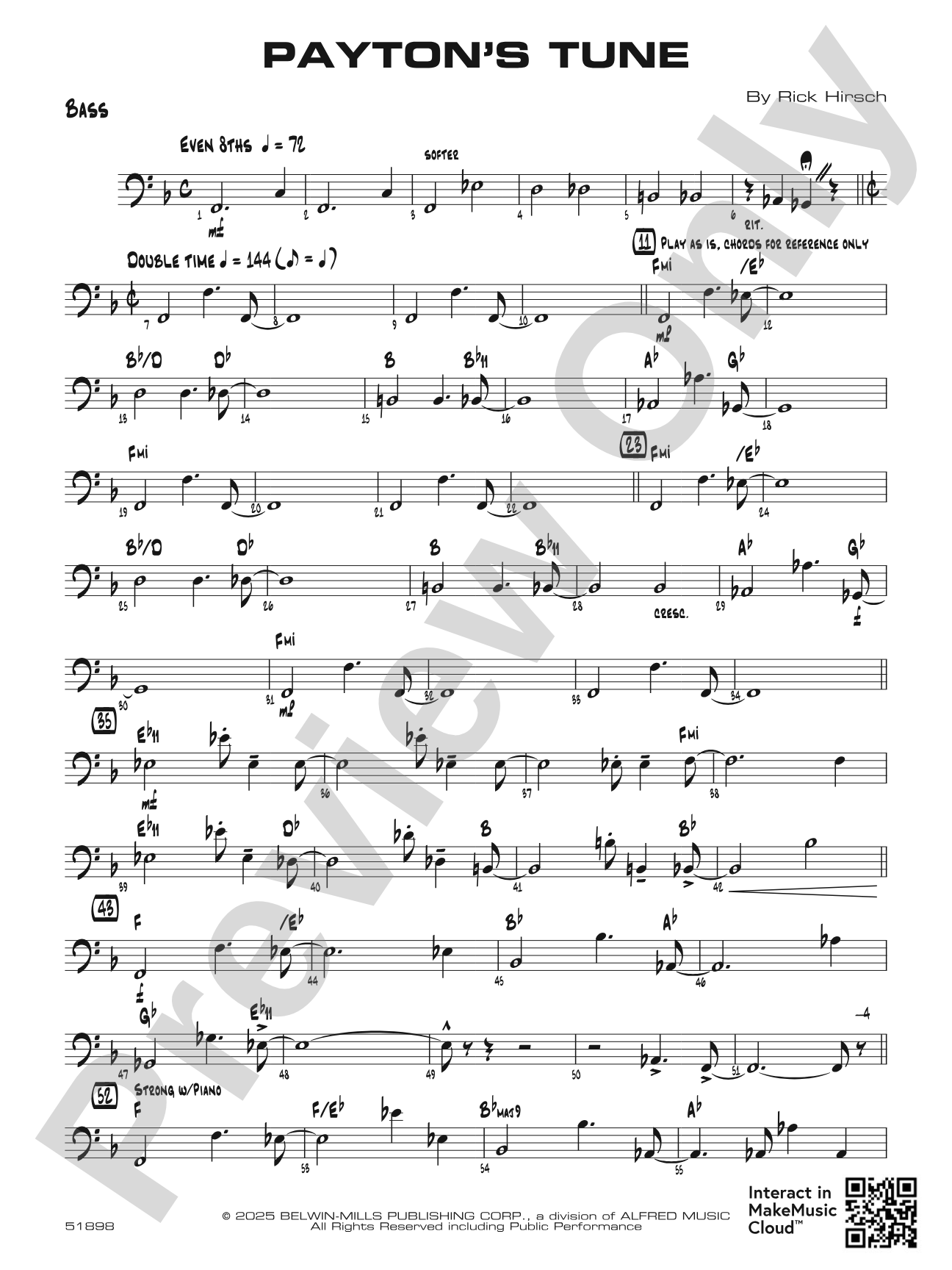 Payton's Tune: String Bass