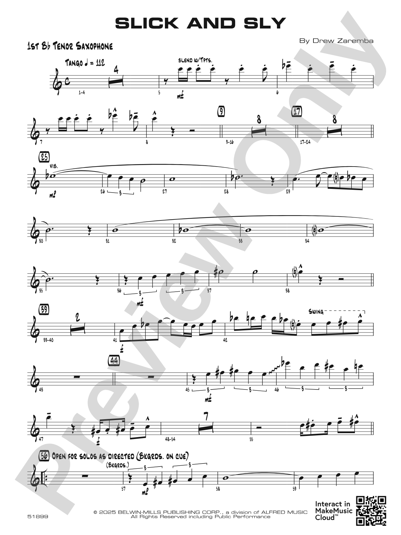 Slick and Sly: B-flat Tenor Saxophone