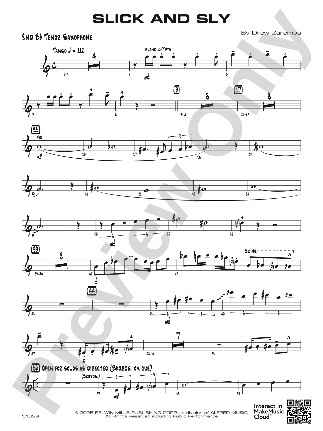 Slick and Sly: 2nd B-flat Tenor Saxophone