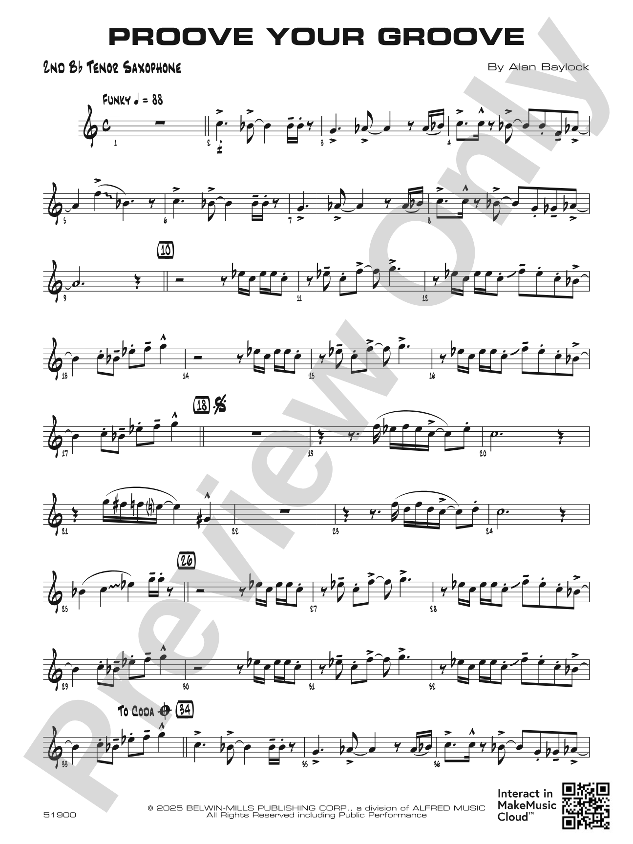 Proove Your Groove: 2nd B-flat Tenor Saxophone