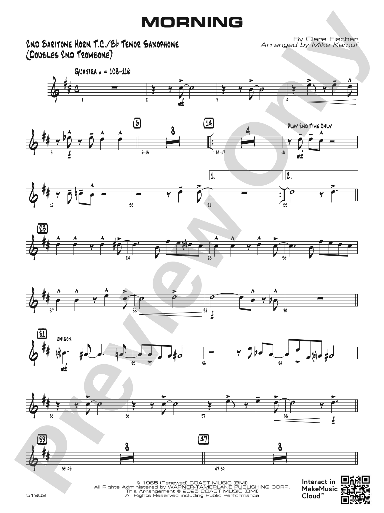 Morning: 2nd Baritone T.C.