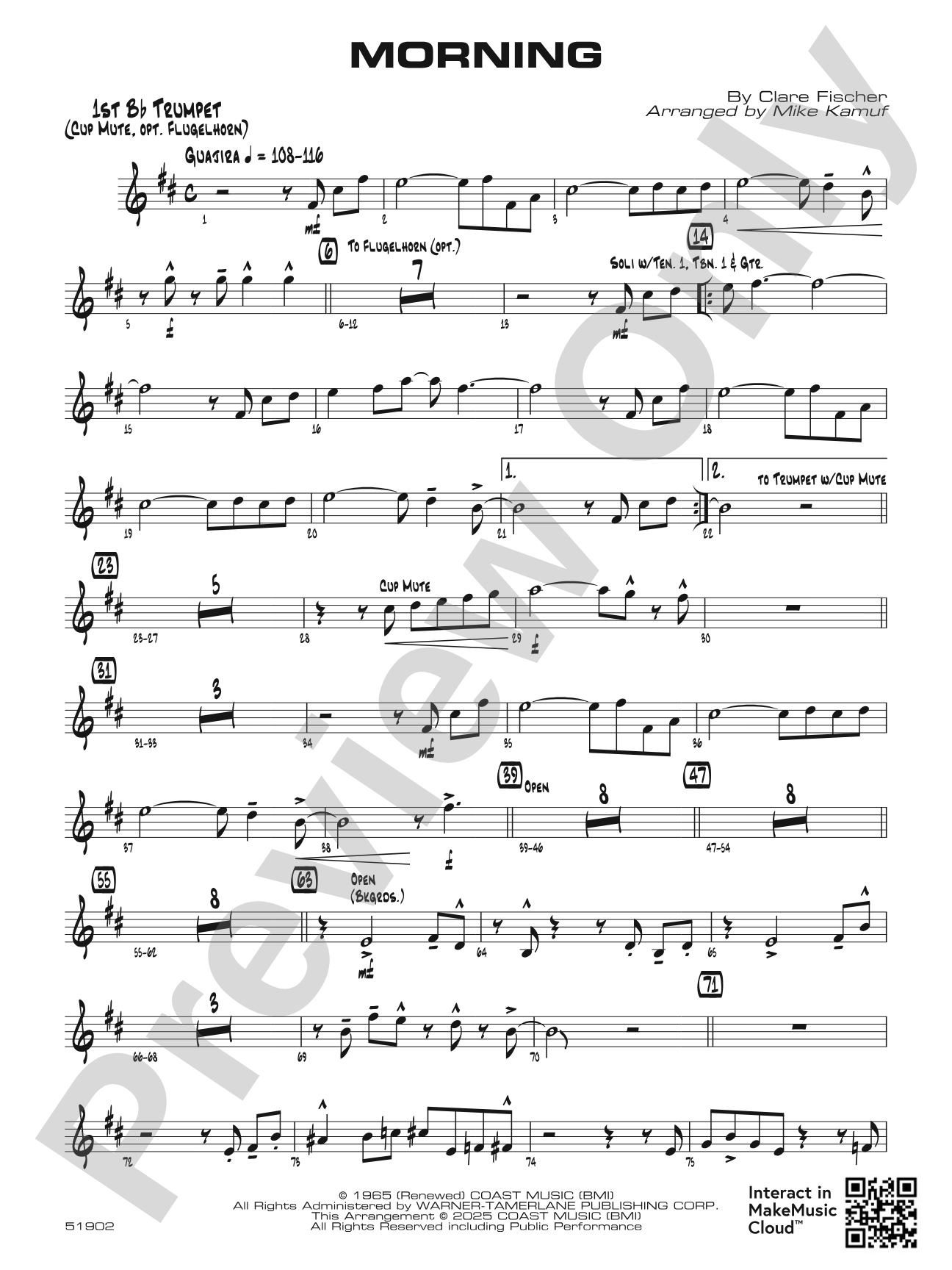 Morning: 1st B-flat Trumpet