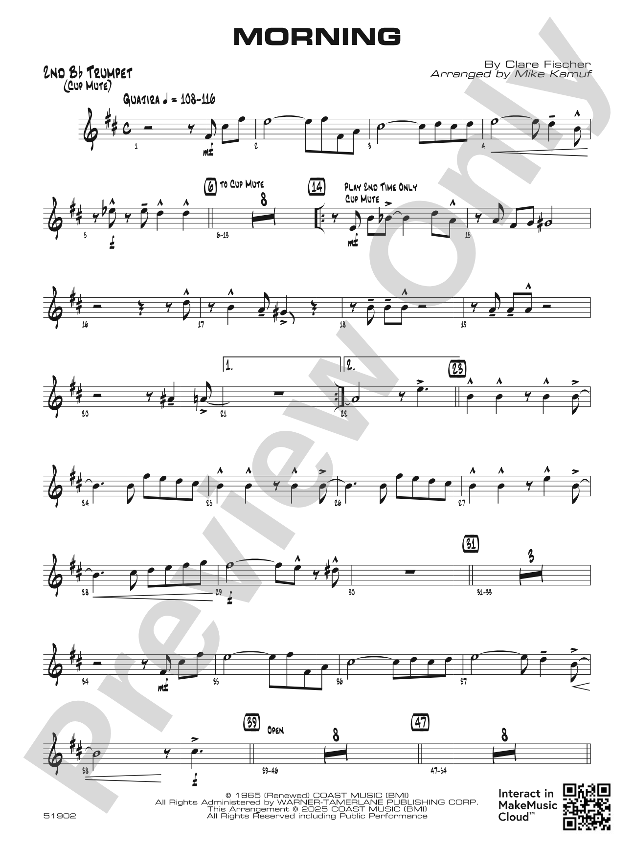 Morning: 2nd B-flat Trumpet
