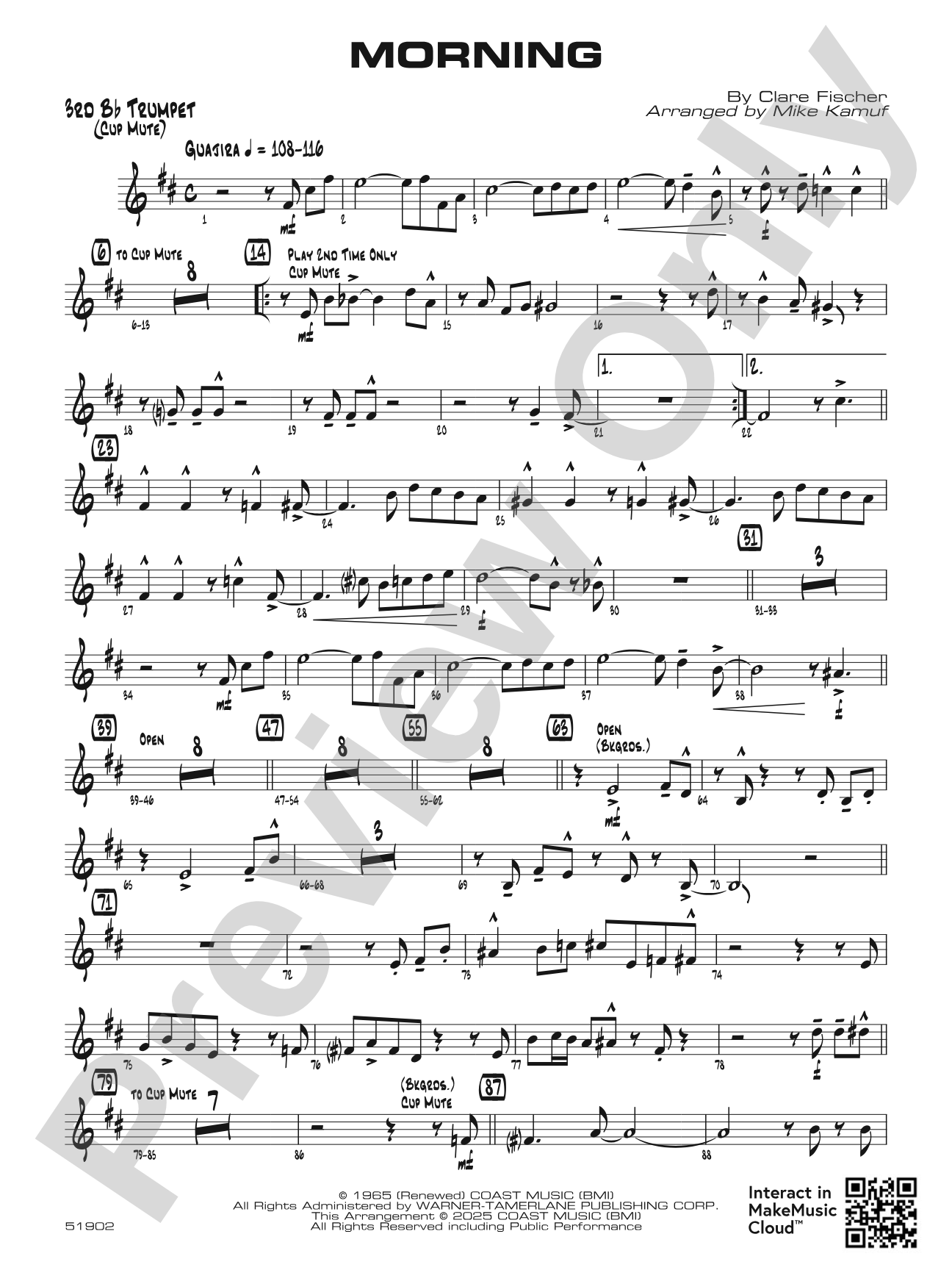 Morning: 3rd B-flat Trumpet