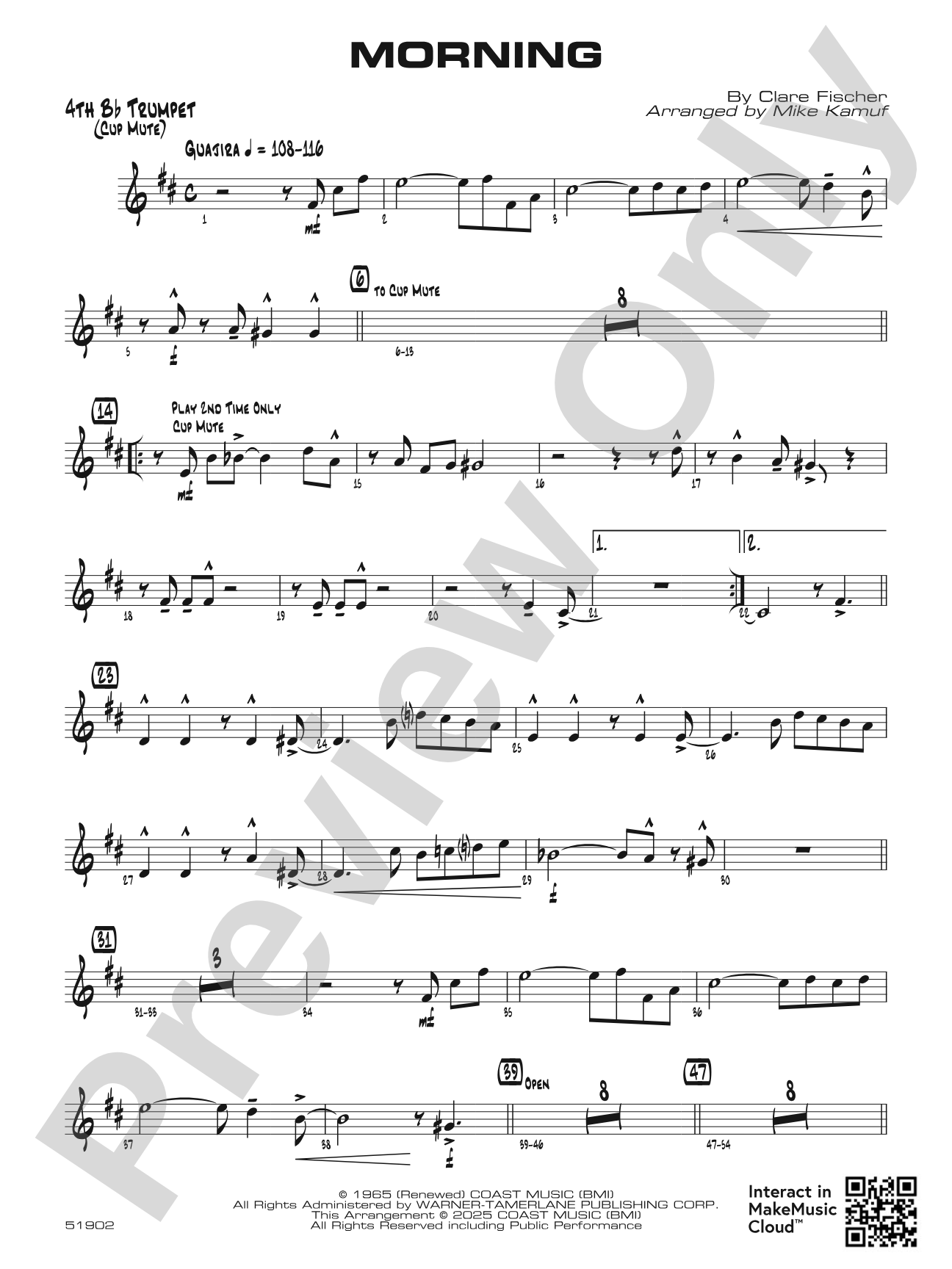Morning: 4th B-flat Trumpet