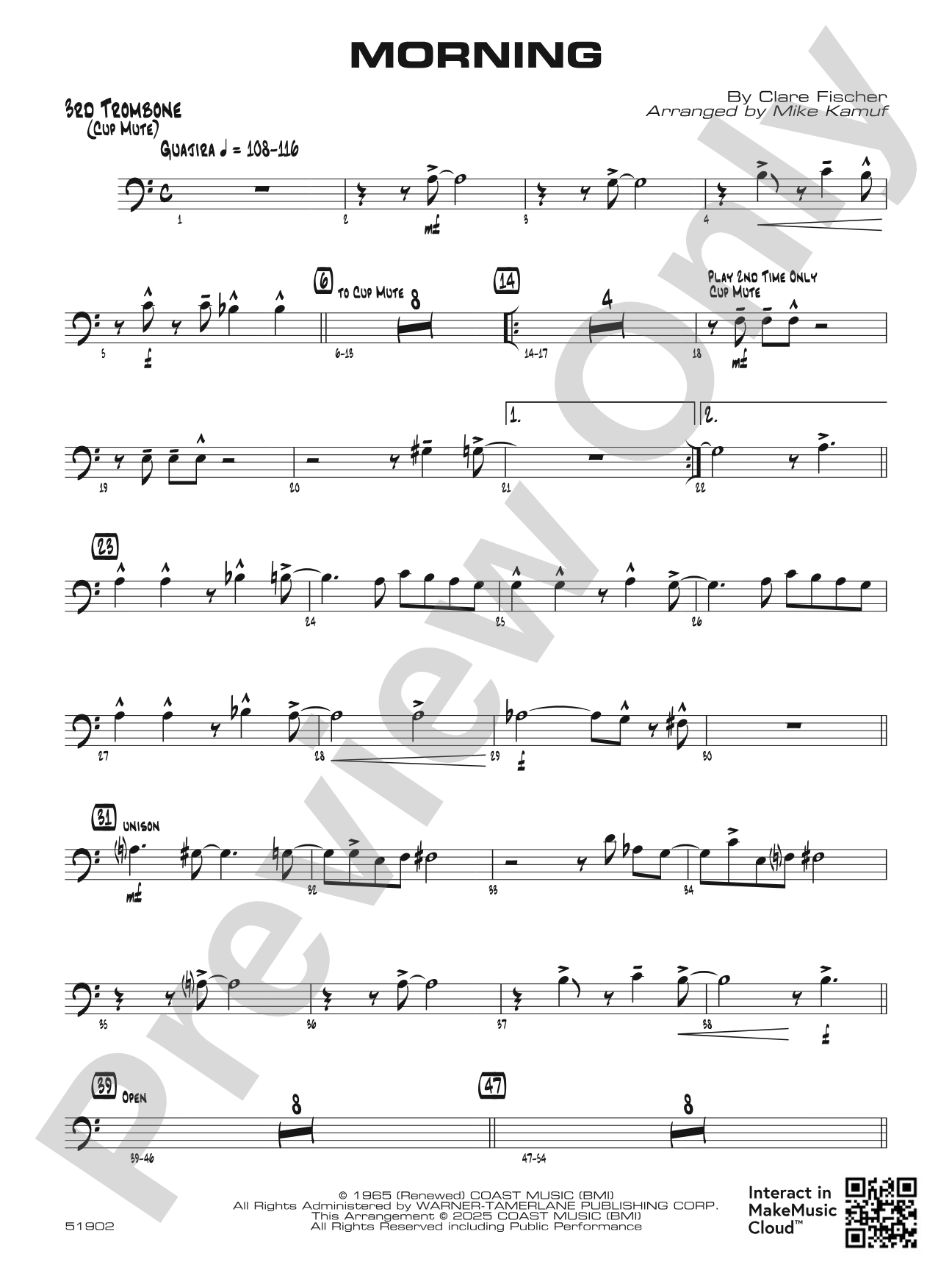 Morning: 3rd Trombone