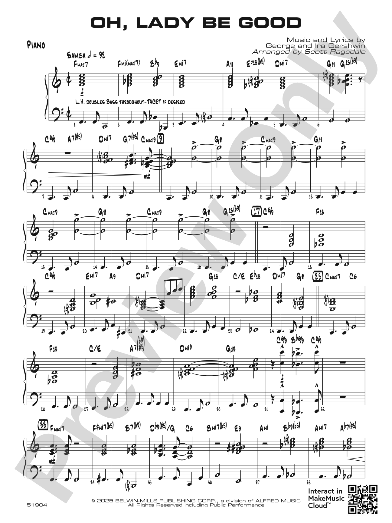 Oh, Lady Be Good: Piano Accompaniment