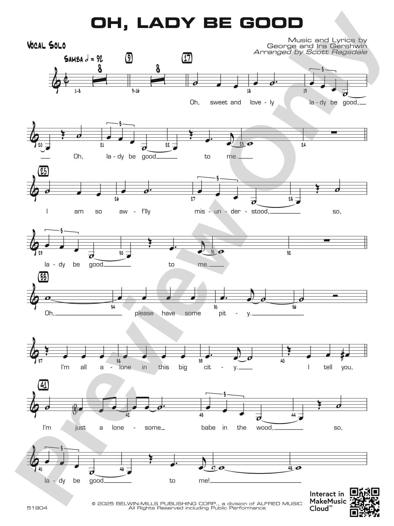 Oh, Lady Be Good: Vocals