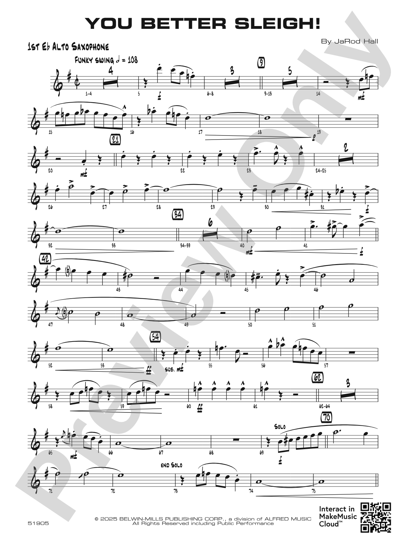 You Better Sleigh!: E-flat Alto Saxophone
