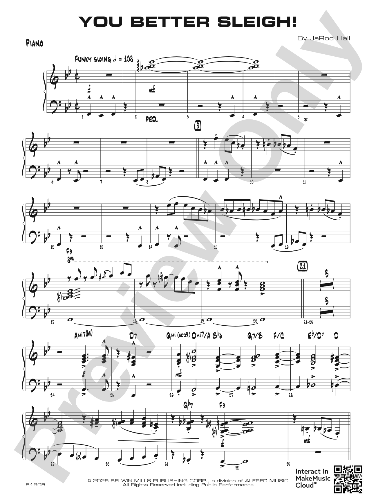 You Better Sleigh!: Piano Accompaniment